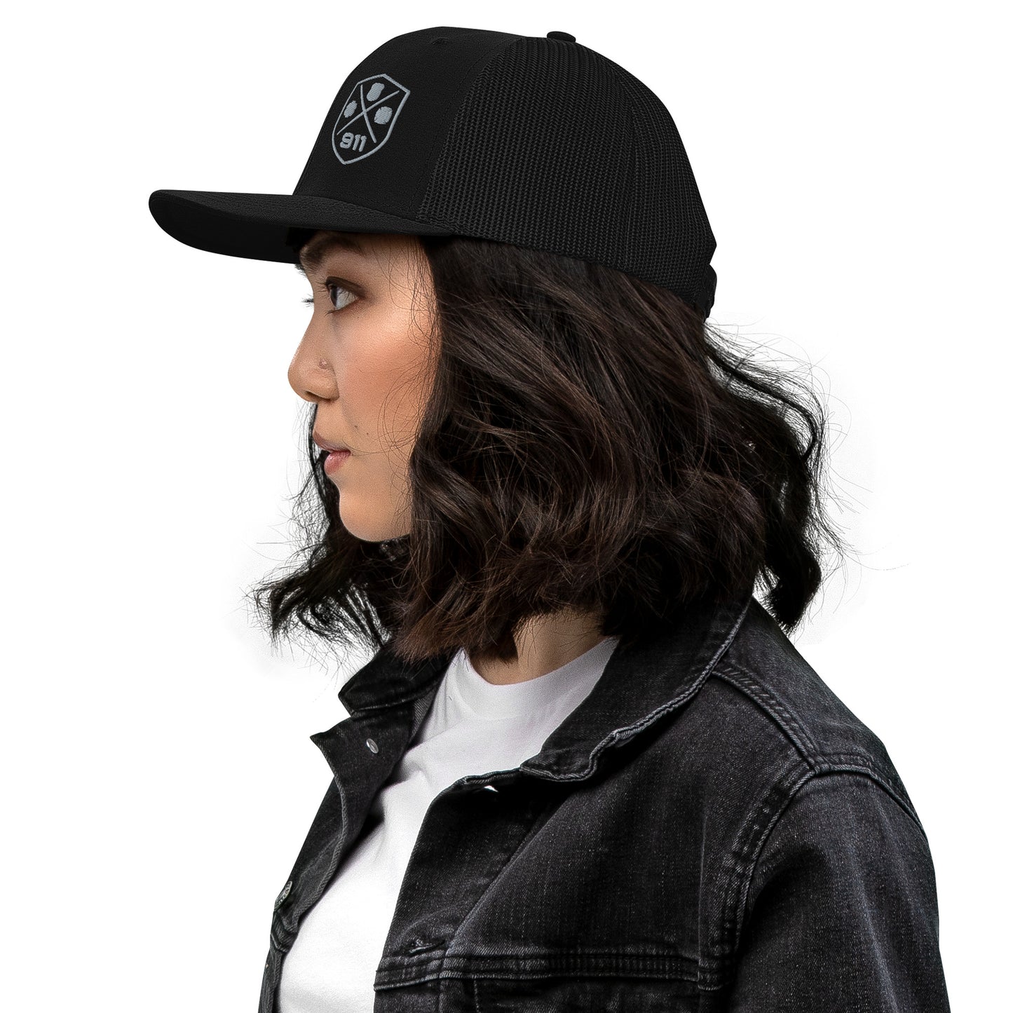 911 Duty Gear Logo Police Fire EMS Richardson Mesh Cap