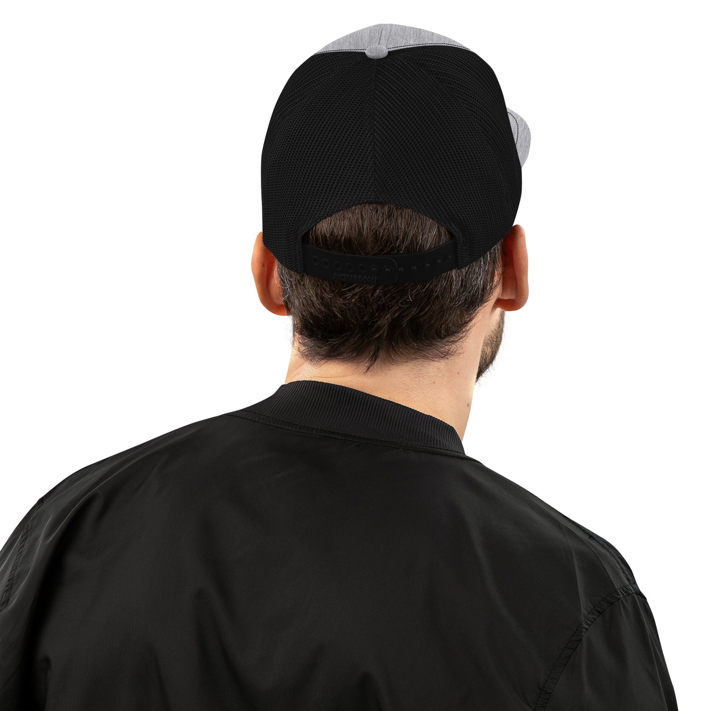 911 Duty Gear Logo Police Fire EMS Grey Richardson Mesh Cap