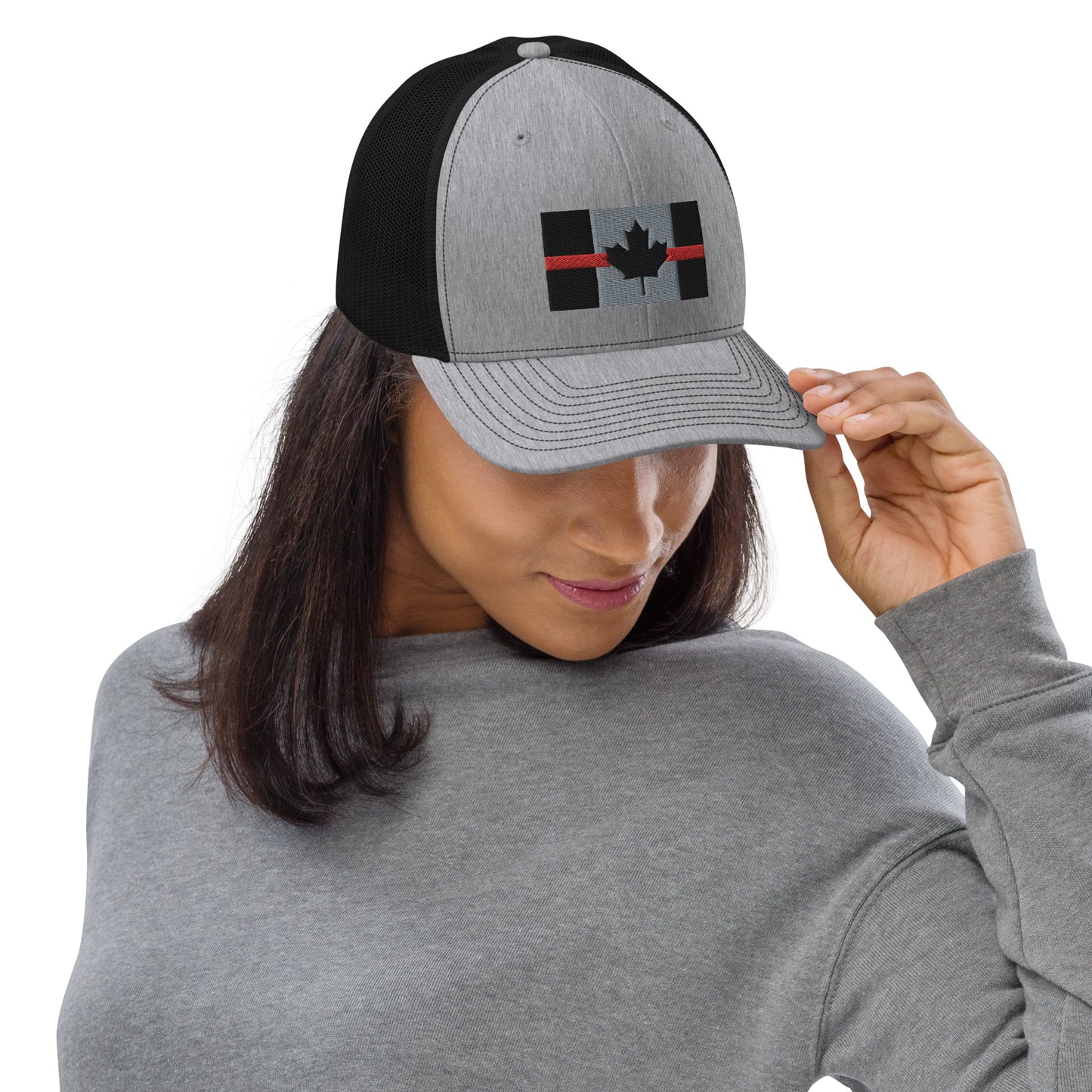 Canadian Thin Red Line Richardson Trucker Snapback Cap