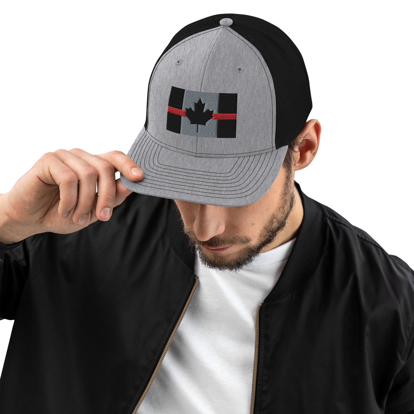 Canadian Thin Red Line Richardson Trucker Snapback Cap