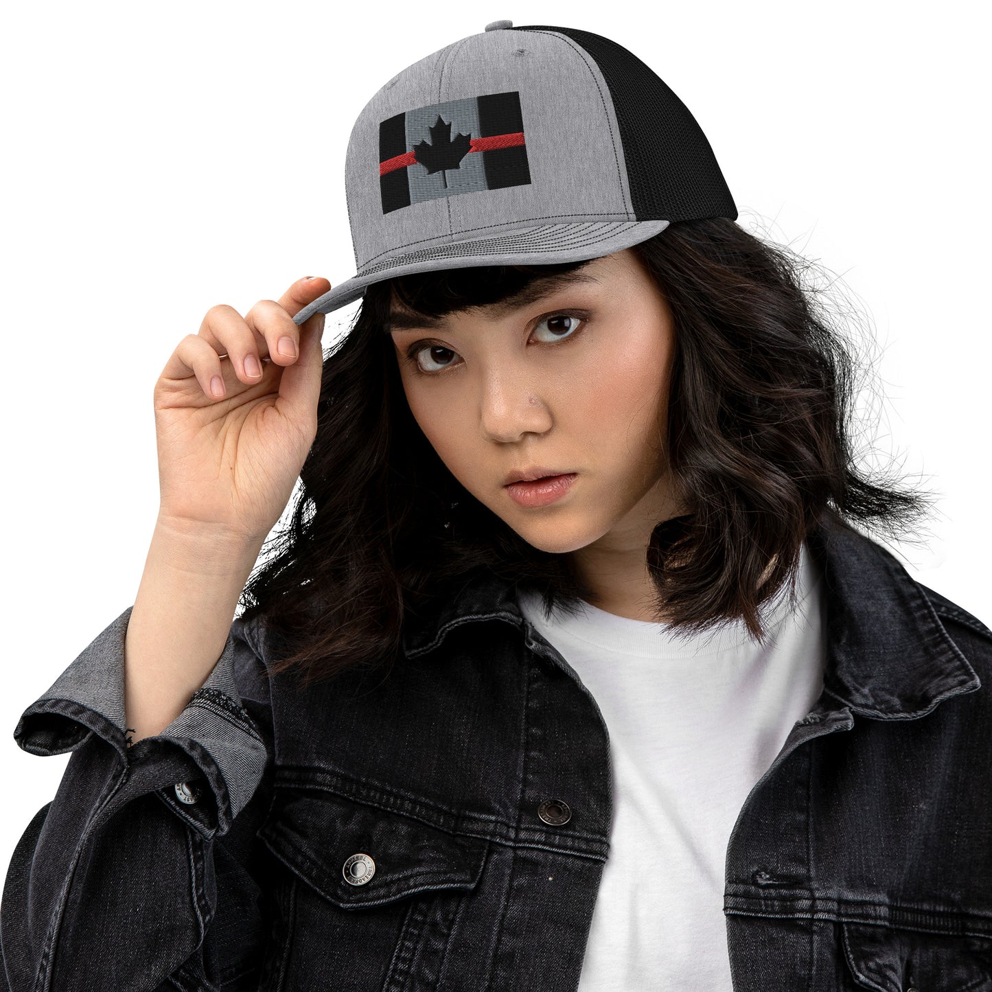 Canadian Thin Red Line Richardson Trucker Snapback Cap
