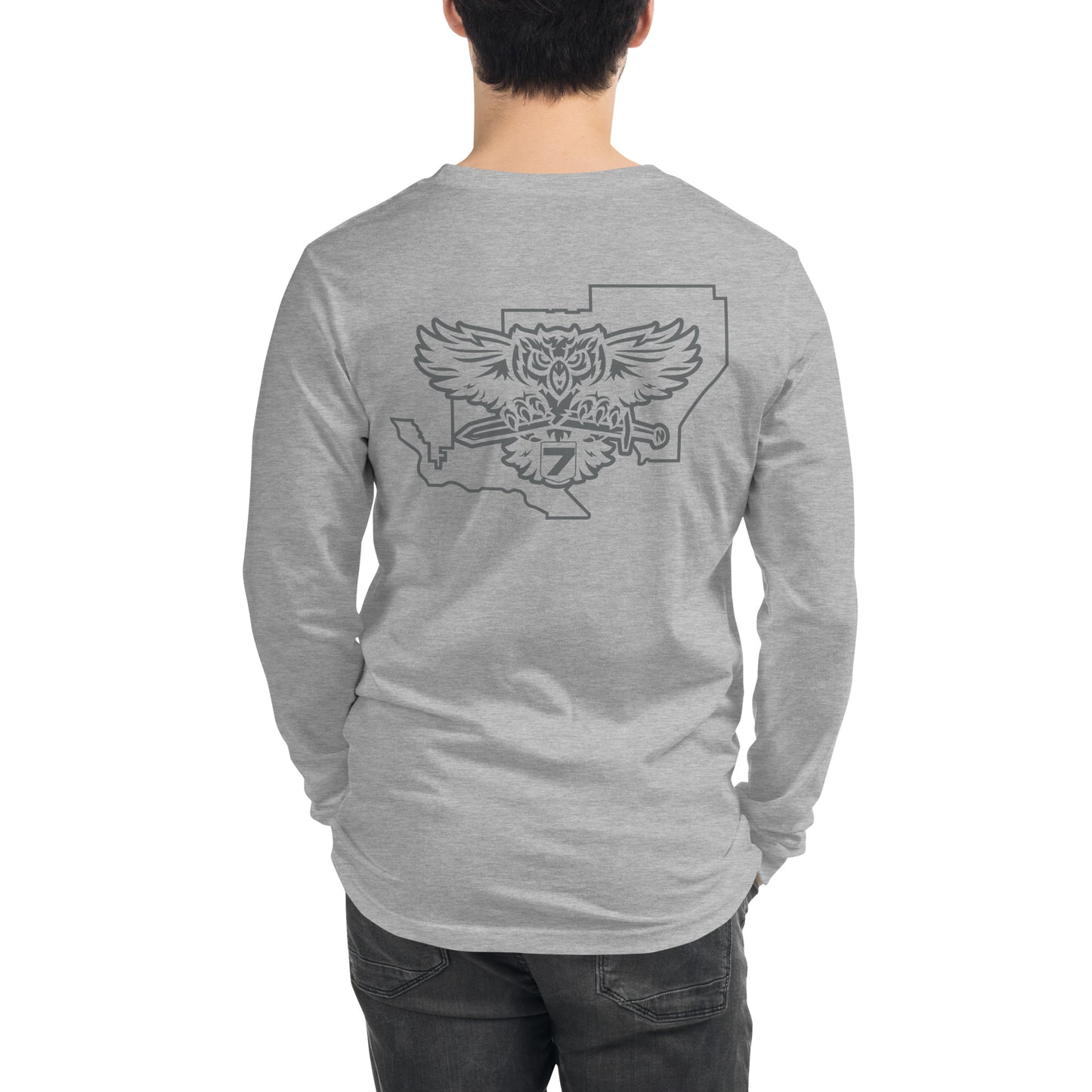 Bella & Canvas District 7 Front & Back Print Subdued Long Sleeve Tee