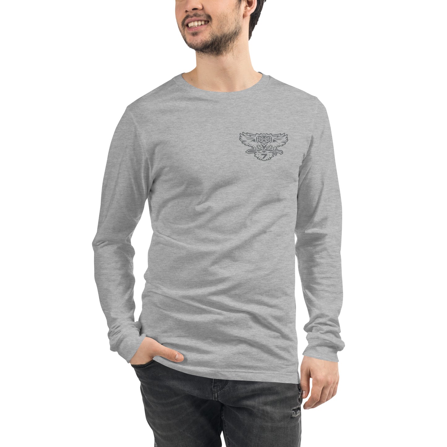 Bella & Canvas District 7 Front Logo Unisex Long Sleeve Tee