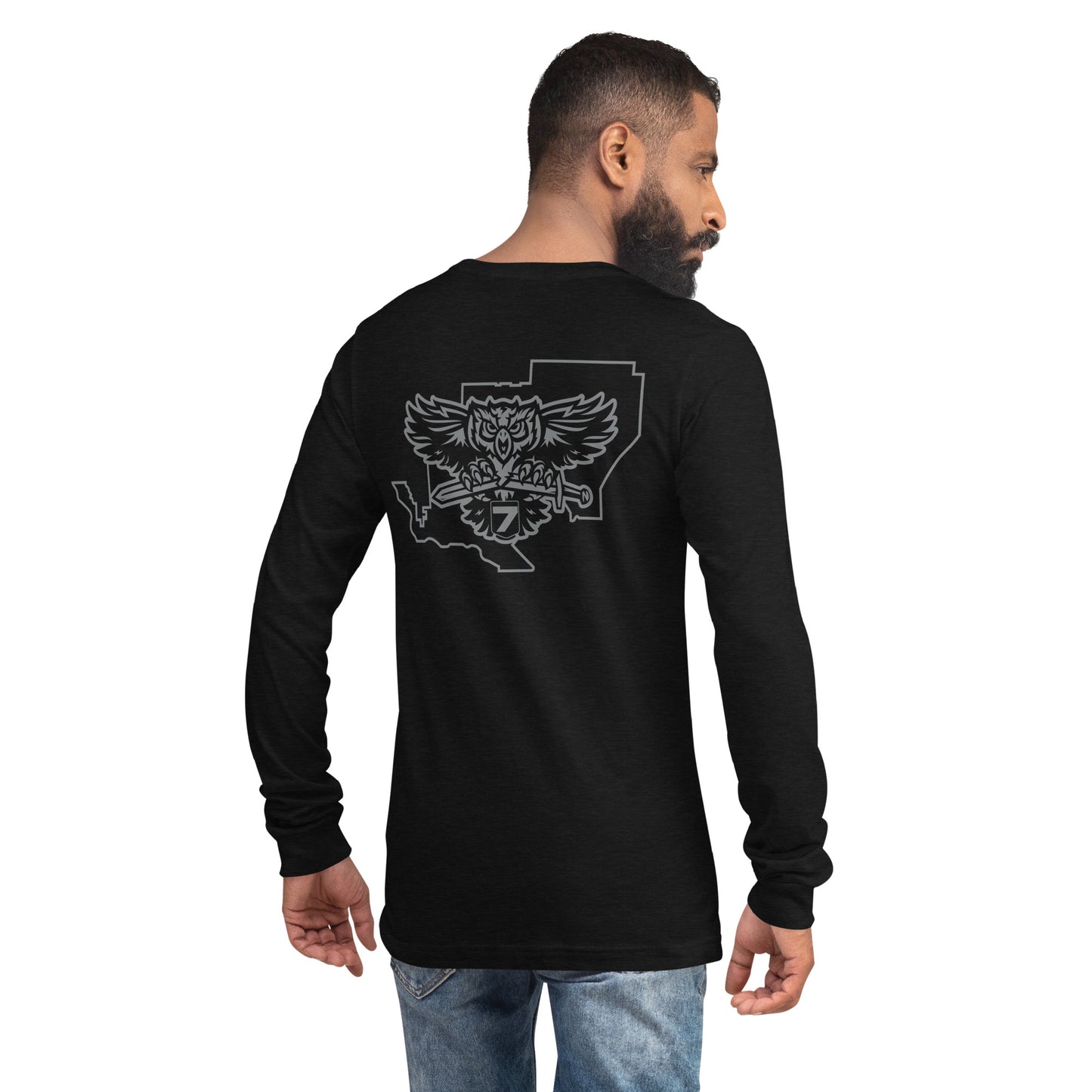 Bella & Canvas District 7 Front & Back Print Subdued Long Sleeve Tee