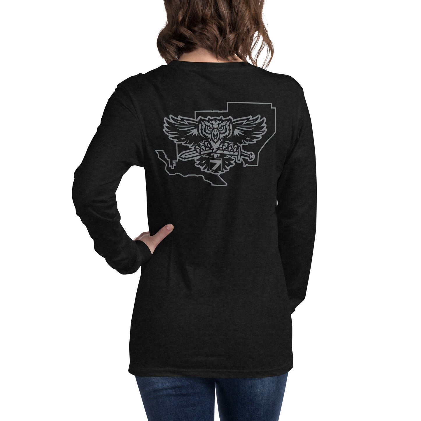Bella & Canvas District 7 Front & Back Print Subdued Long Sleeve Tee