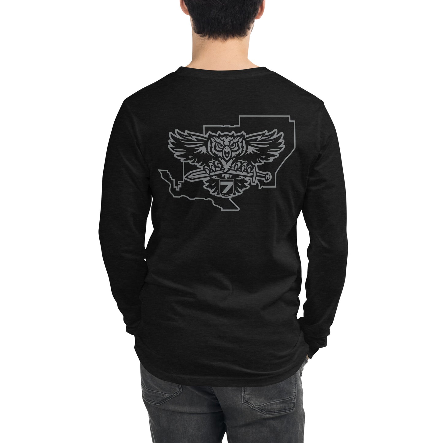 Bella & Canvas District 7 Front & Back Print Subdued Long Sleeve Tee
