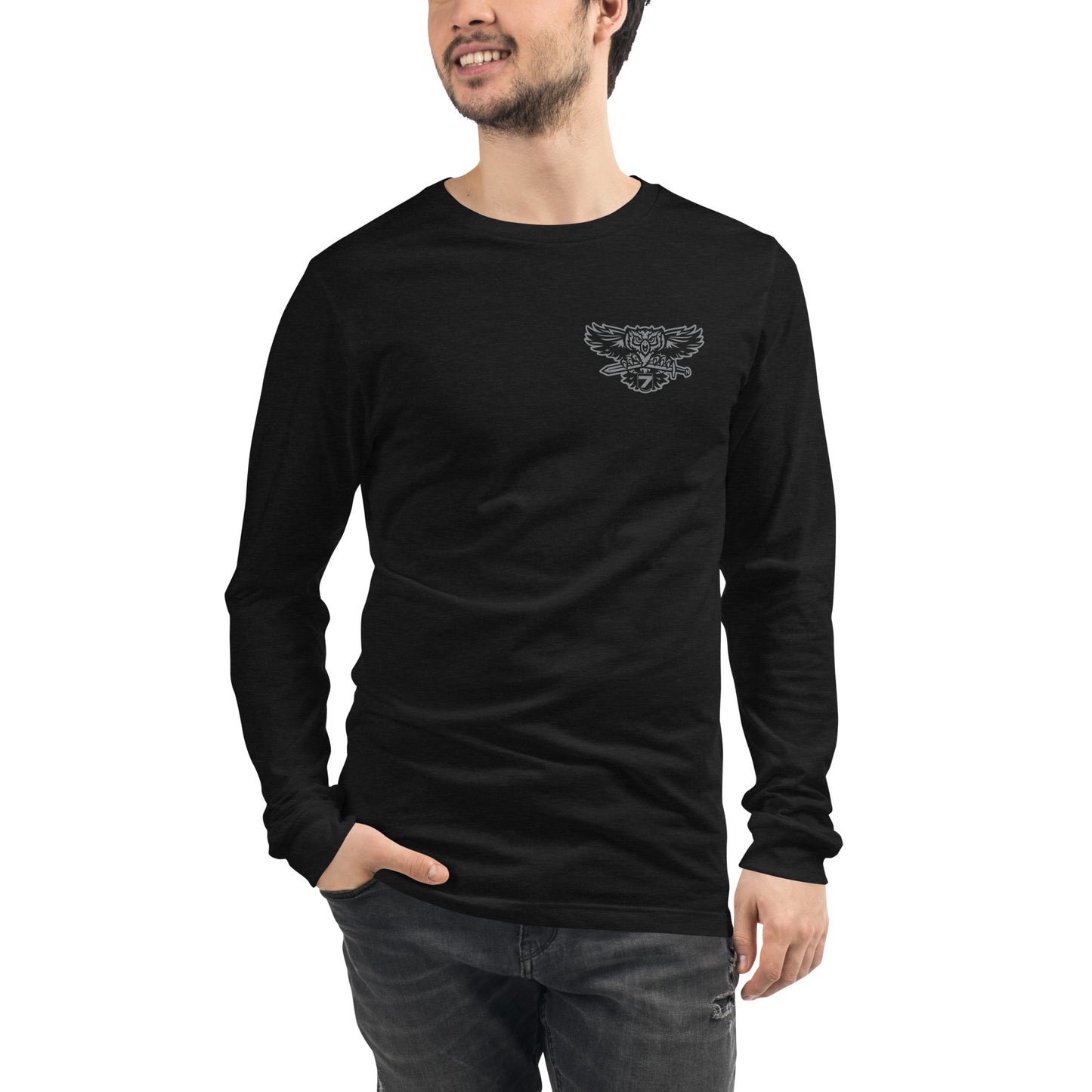 Bella & Canvas District 7 Front Logo Unisex Long Sleeve Tee