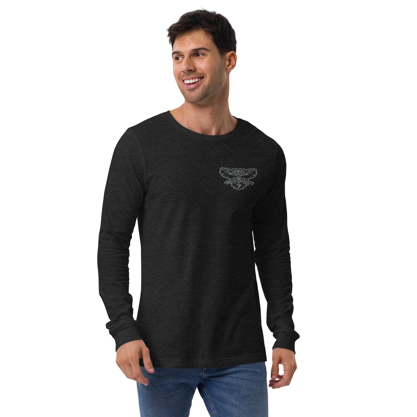 Bella & Canvas District 7 Front Logo Unisex Long Sleeve Tee