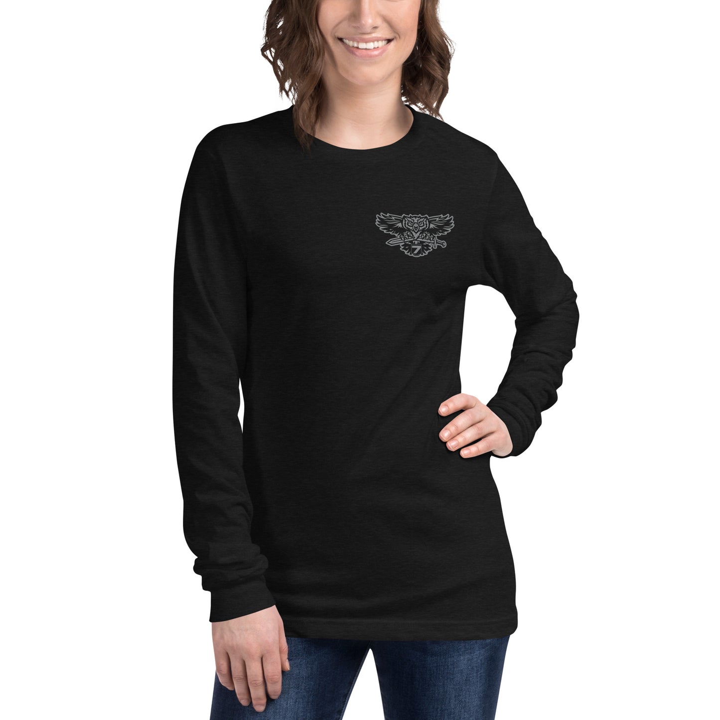 Bella & Canvas District 7 Front Logo Unisex Long Sleeve Tee
