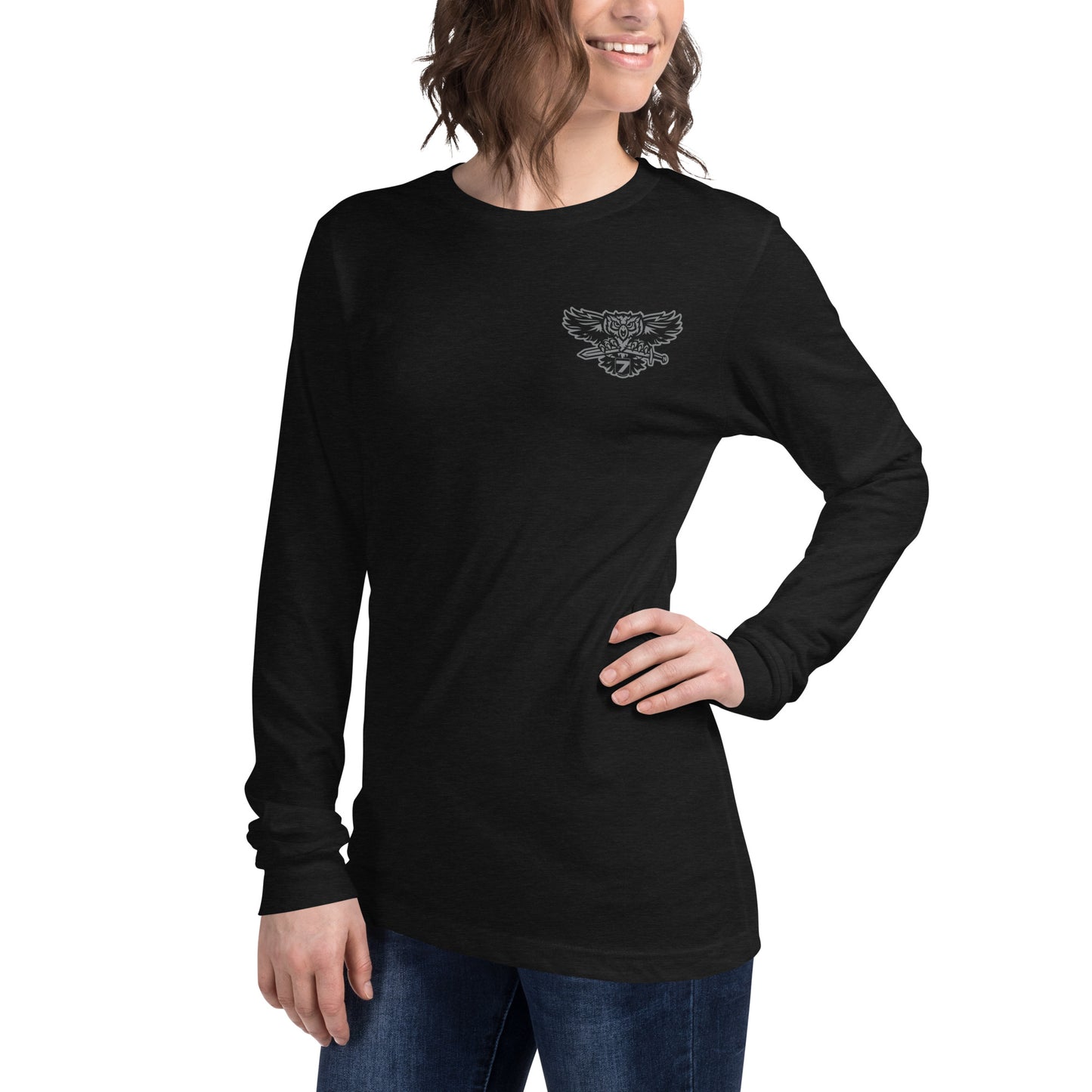 Bella & Canvas District 7 Front Logo Unisex Long Sleeve Tee