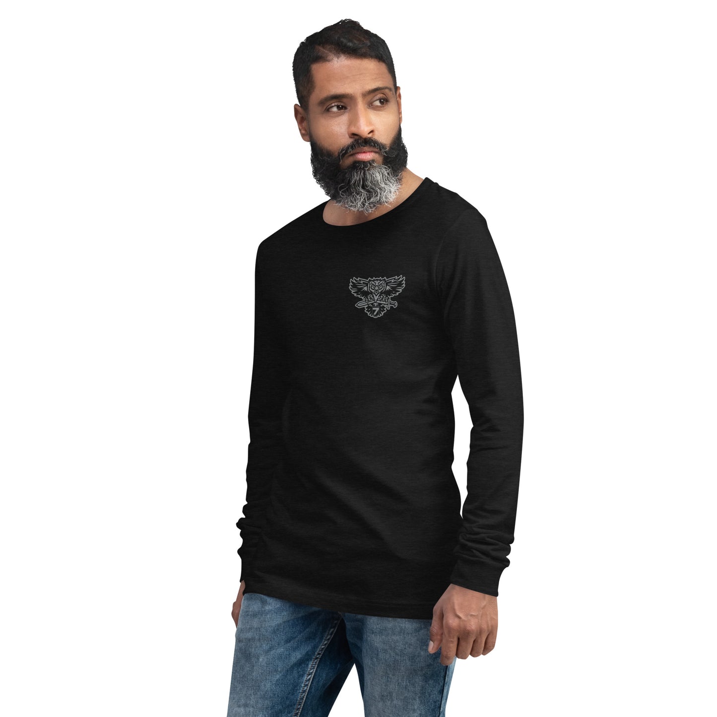 Bella & Canvas District 7 Front & Back Print Subdued Long Sleeve Tee