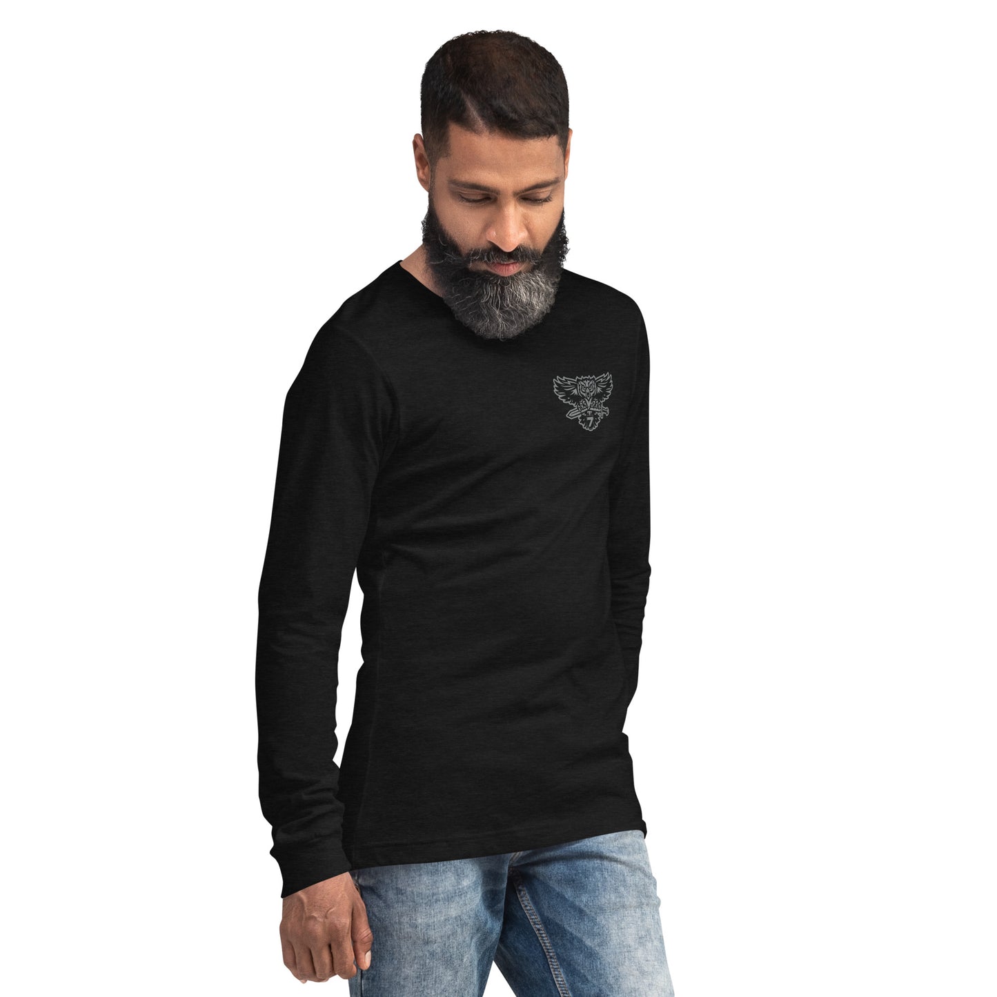 Bella & Canvas District 7 Front Logo Unisex Long Sleeve Tee