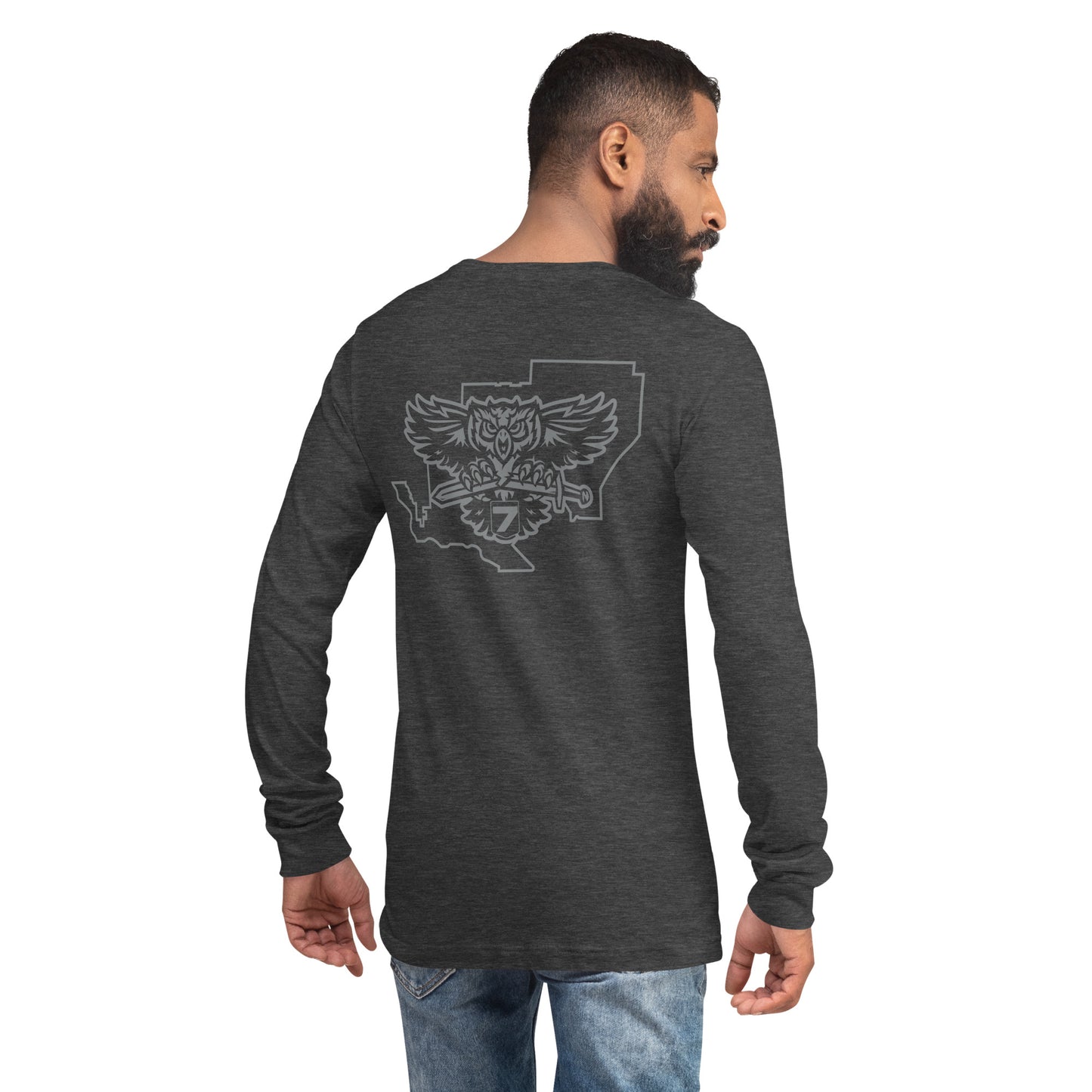 Bella & Canvas District 7 Front & Back Print Subdued Long Sleeve Tee