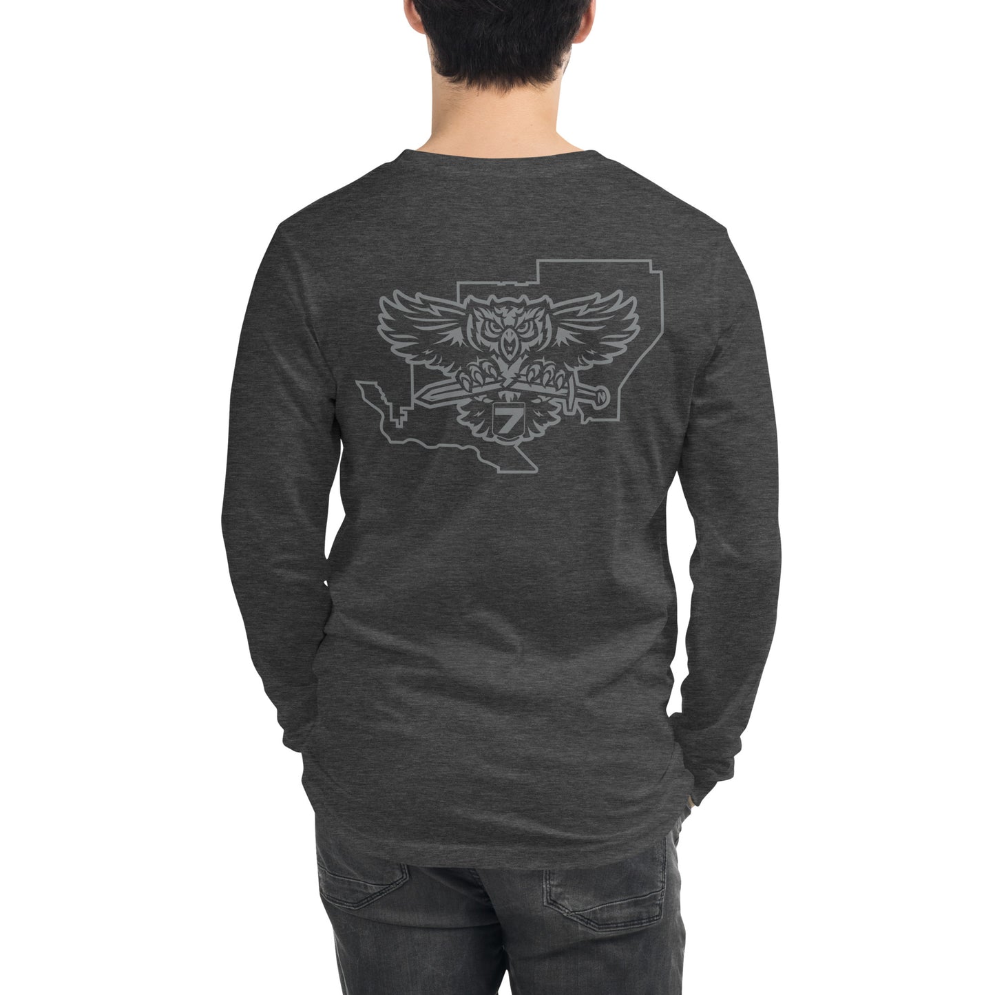 Bella & Canvas District 7 Front & Back Print Subdued Long Sleeve Tee
