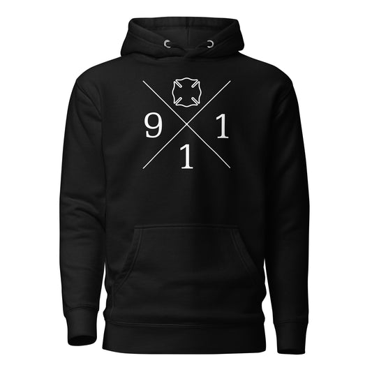 Maltese Cross 911 Firefighter Hoodie