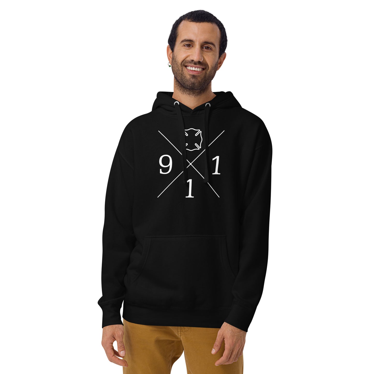 Maltese Cross 911 Firefighter Hoodie