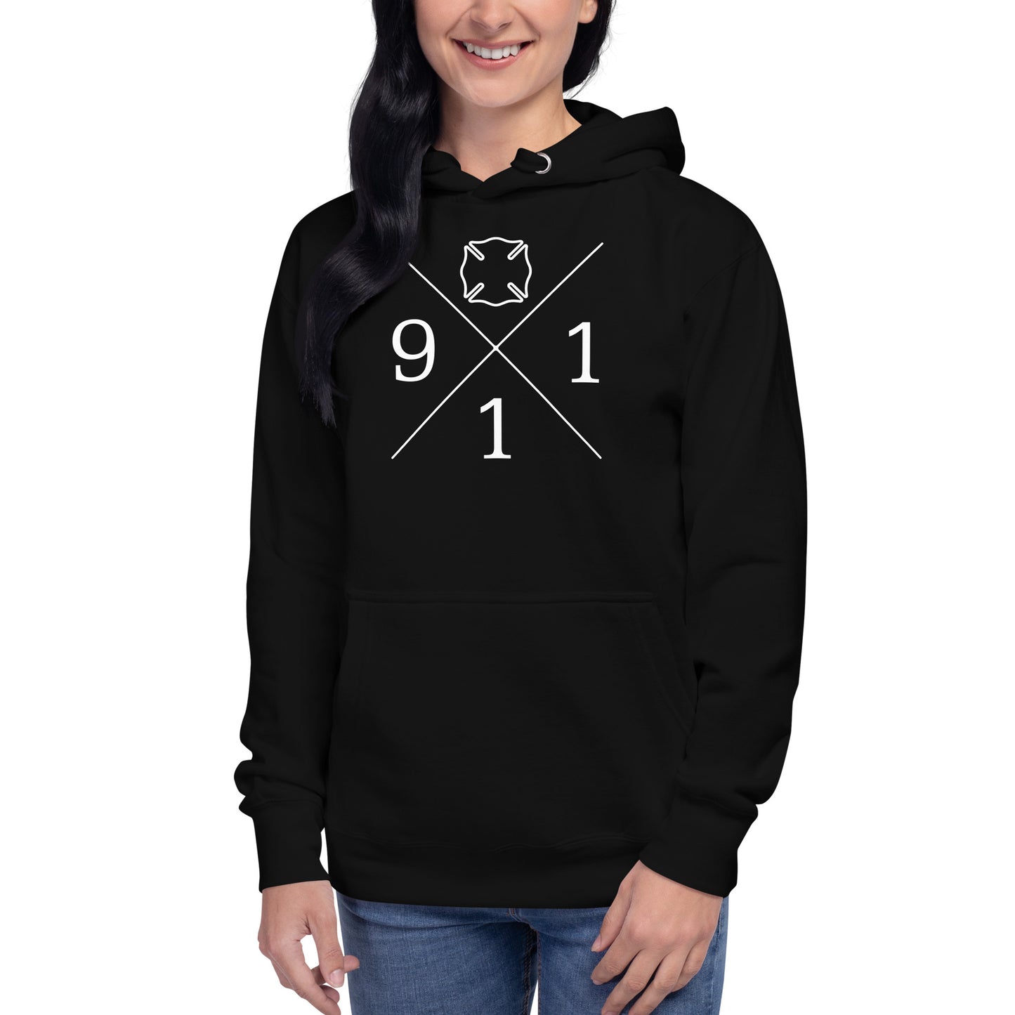 Maltese Cross 911 Firefighter Unisex Hoodie