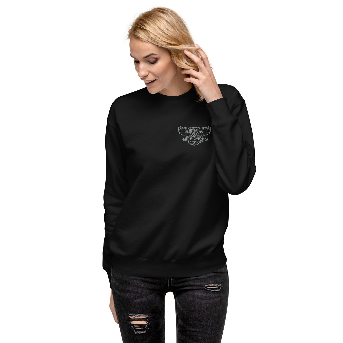 Cotton Heritage Front & Back Print District 7 Slimfit Sweatshirt