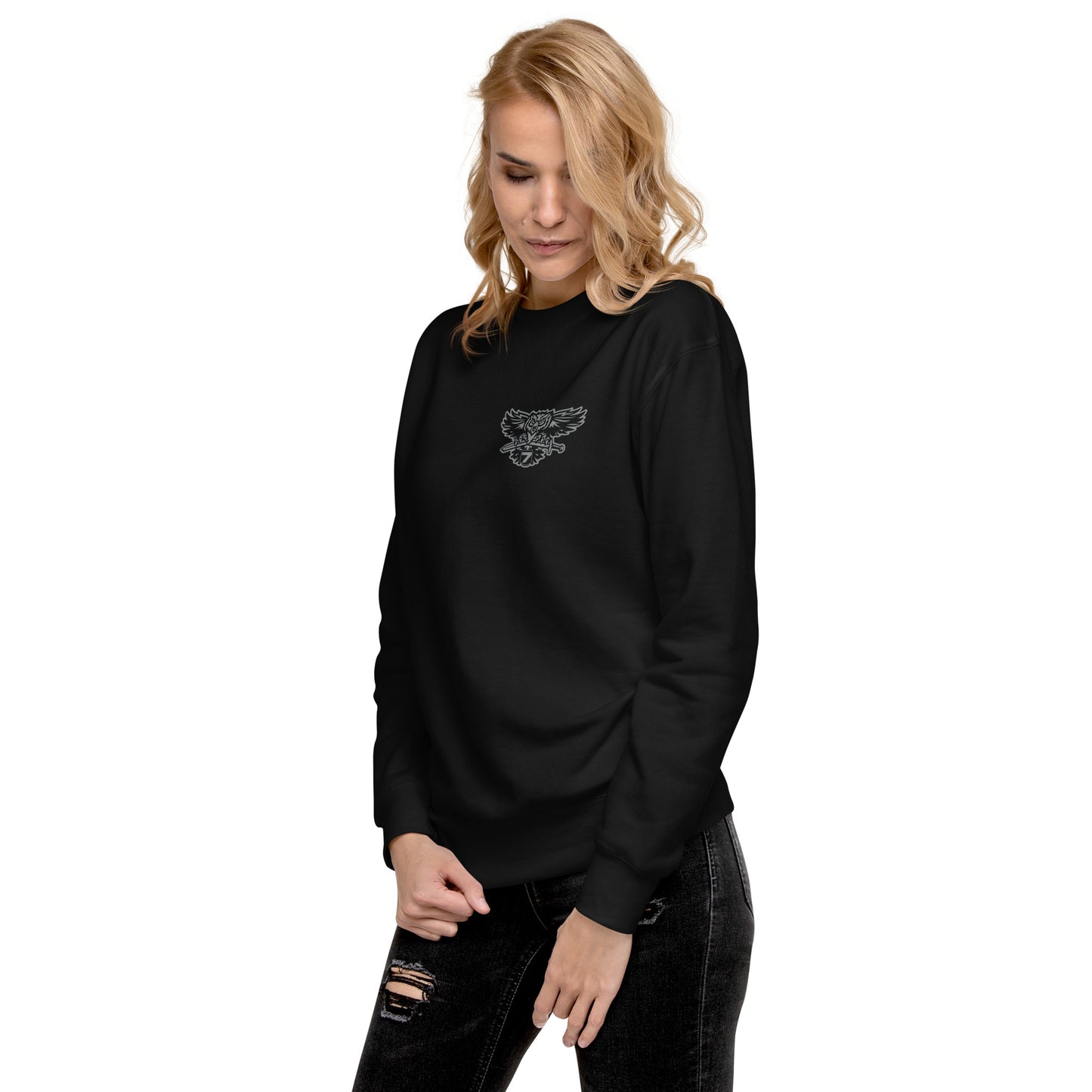 Cotton Heritage Front & Back Print District 7 Slimfit Sweatshirt