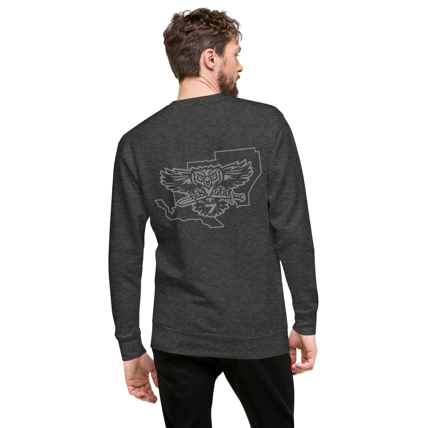 Cotton Heritage Front & Back Print District 7 Slimfit Sweatshirt