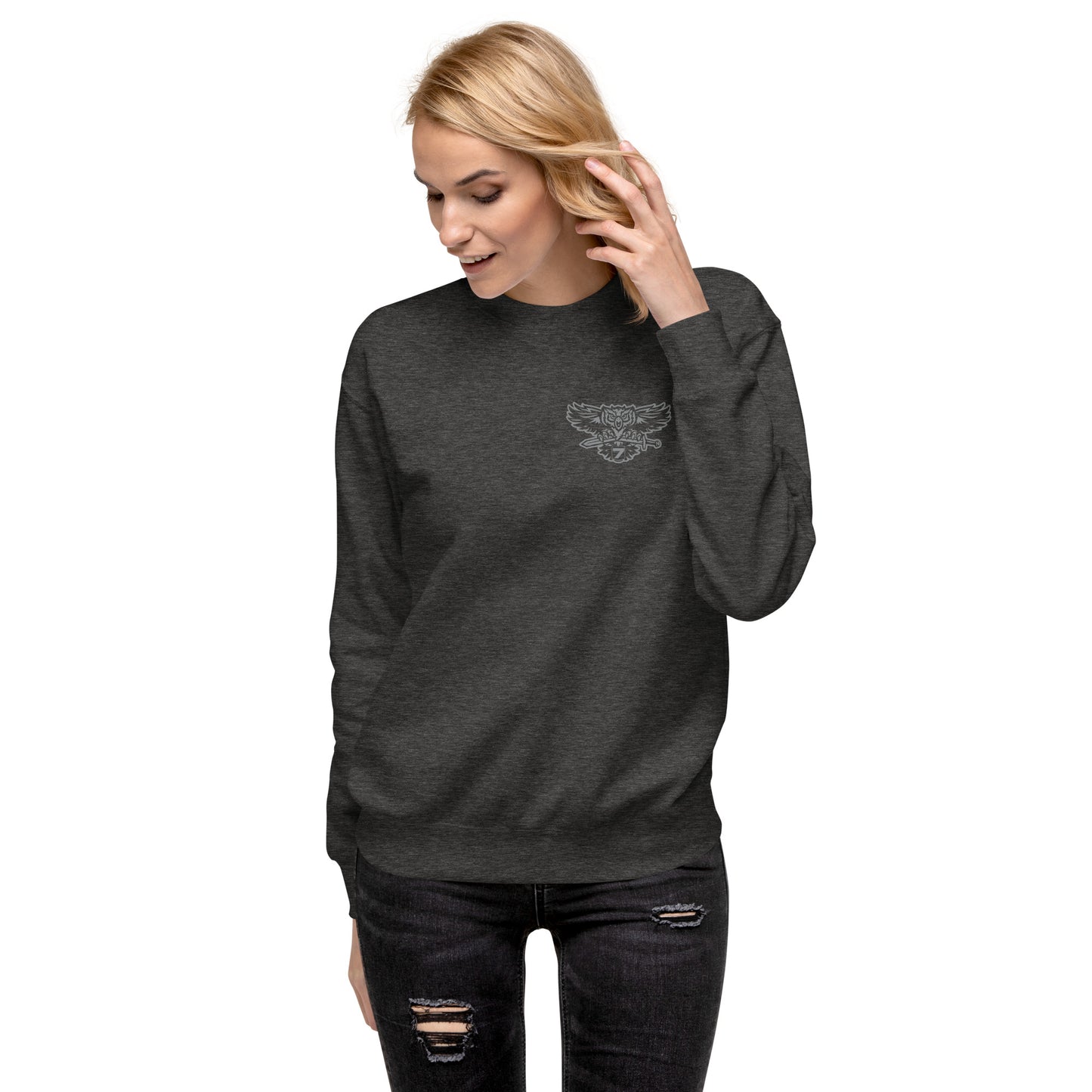 Cotton Heritage Front & Back Print District 7 Slimfit Sweatshirt