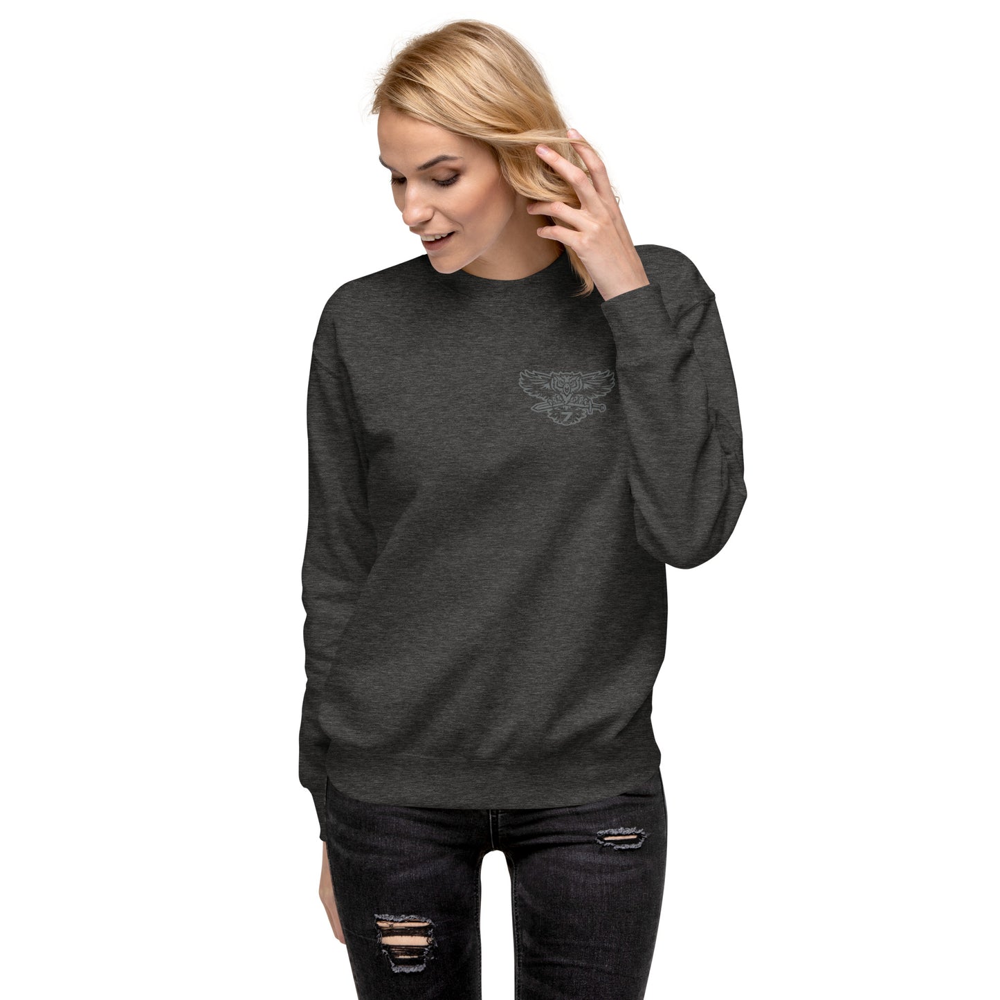 Cotton Heritage Front Print District 7 Slimfit Sweatshirt