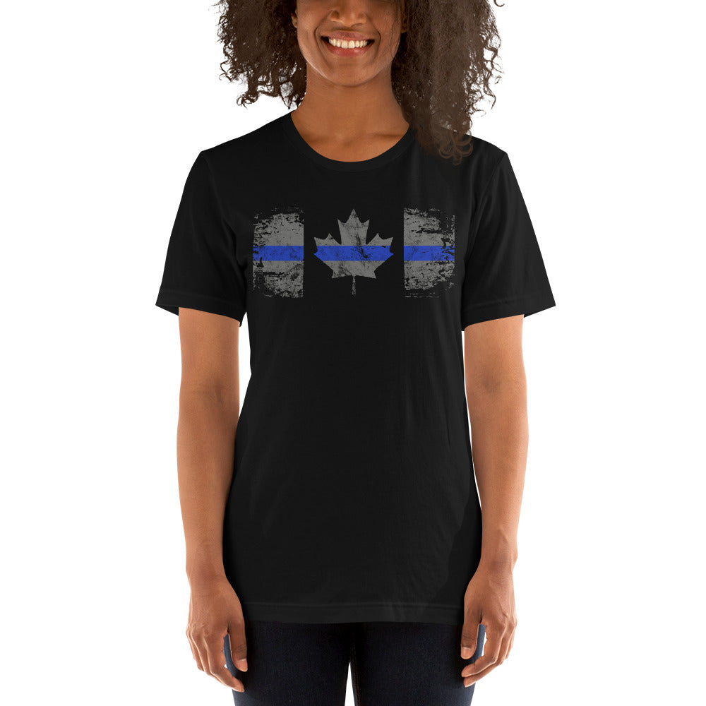 Canadian Thin Blue Line Unisex Premium T-Shirt-911 Duty Gear Canada-911 Duty Gear Canada