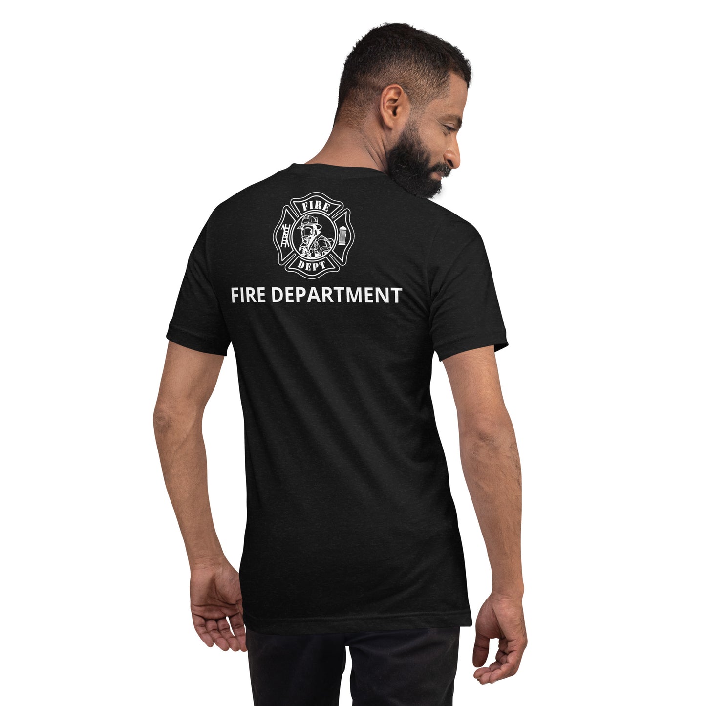 Fire Department Maltese Cross Front and Back Unisex Premium T-shirt
