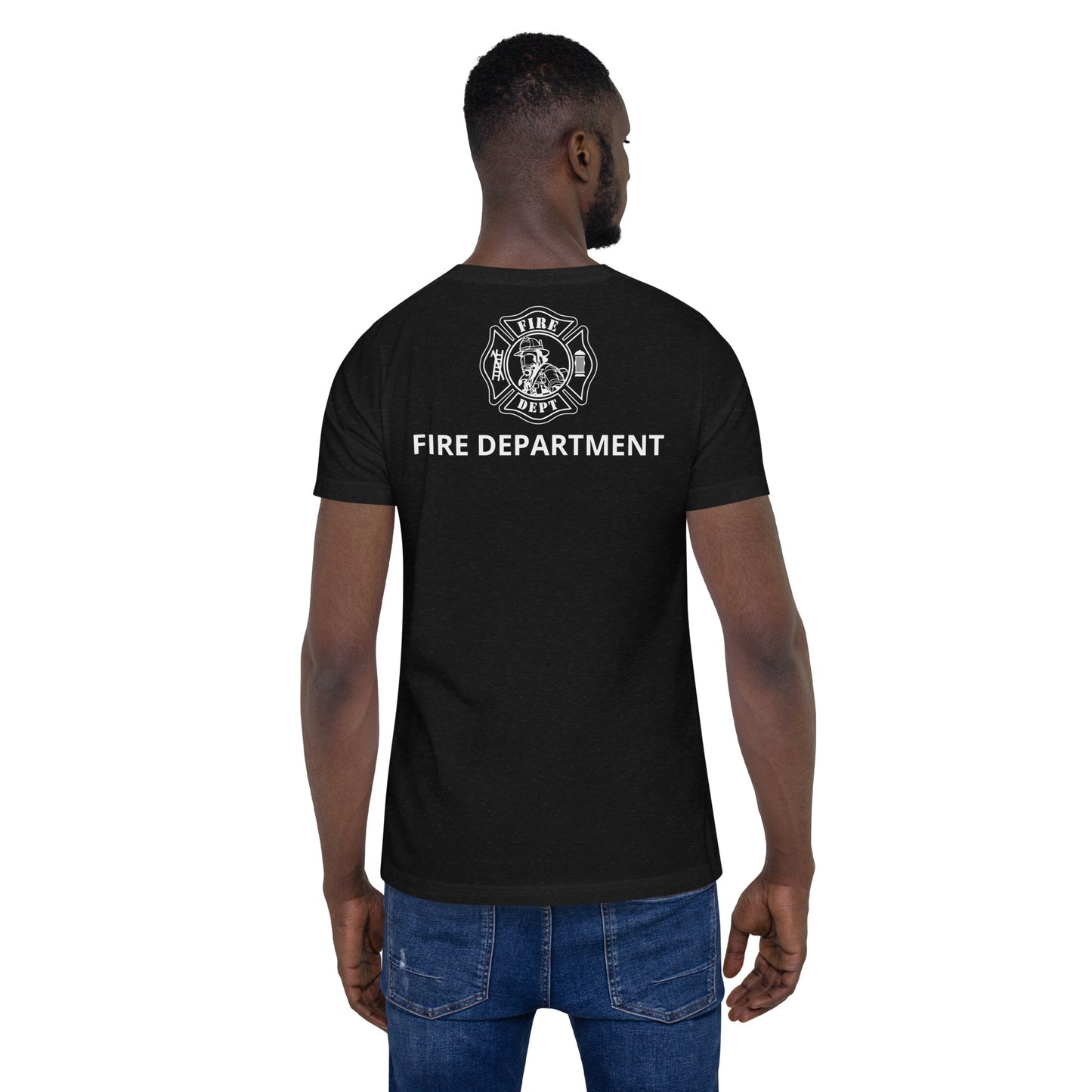 Fire Department Maltese Cross Front and Back Unisex Premium T-shirt