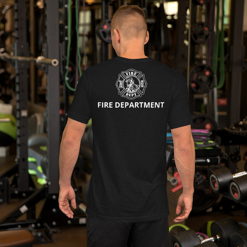 Fire Department Maltese Cross Front and Back Unisex Premium T-shirt