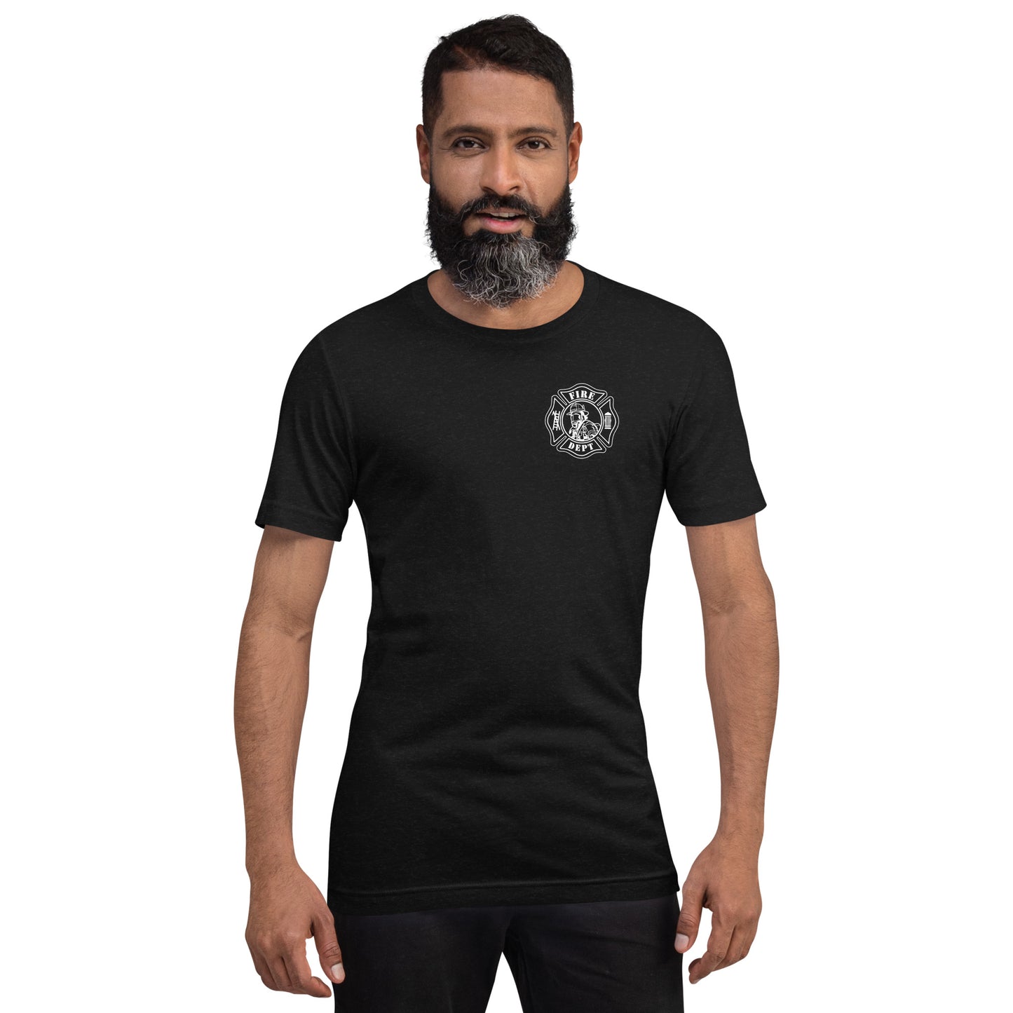 Fire Department Maltese Cross Front and Back Unisex Premium T-shirt