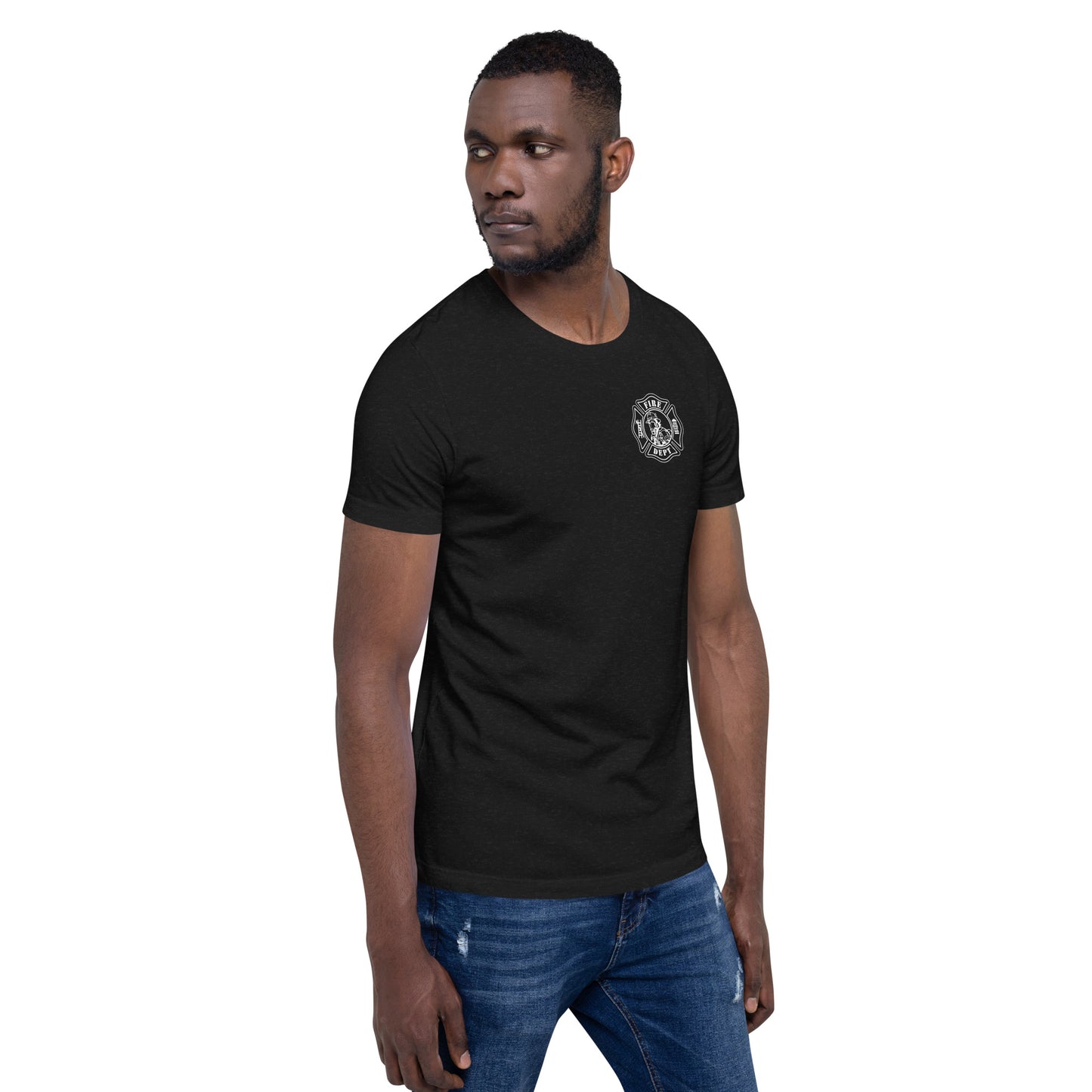 Fire Department Maltese Cross Front and Back Unisex Premium T-shirt