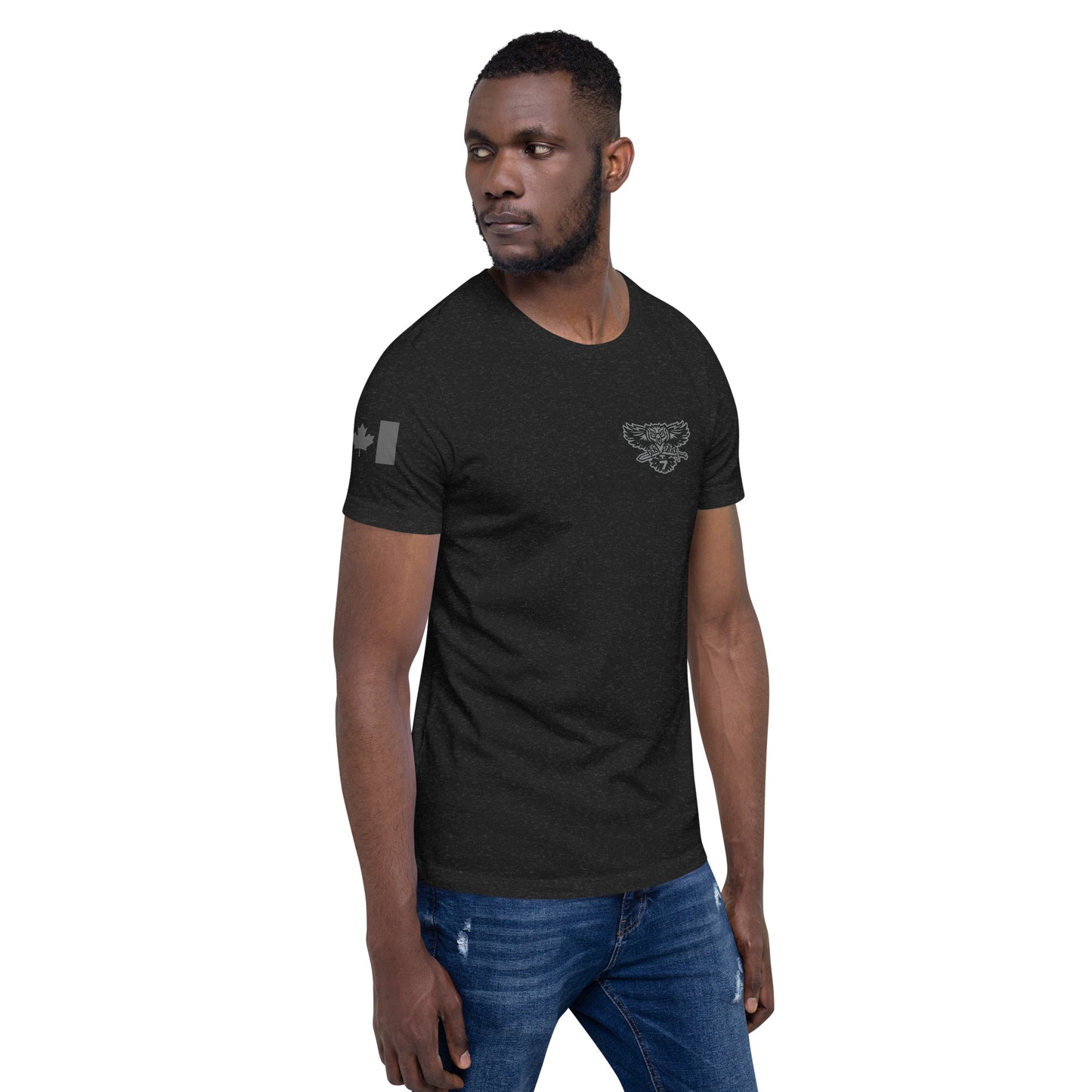 Bella & Canvas Premium Front & Sleeve Print Subdued District 7 TShirt