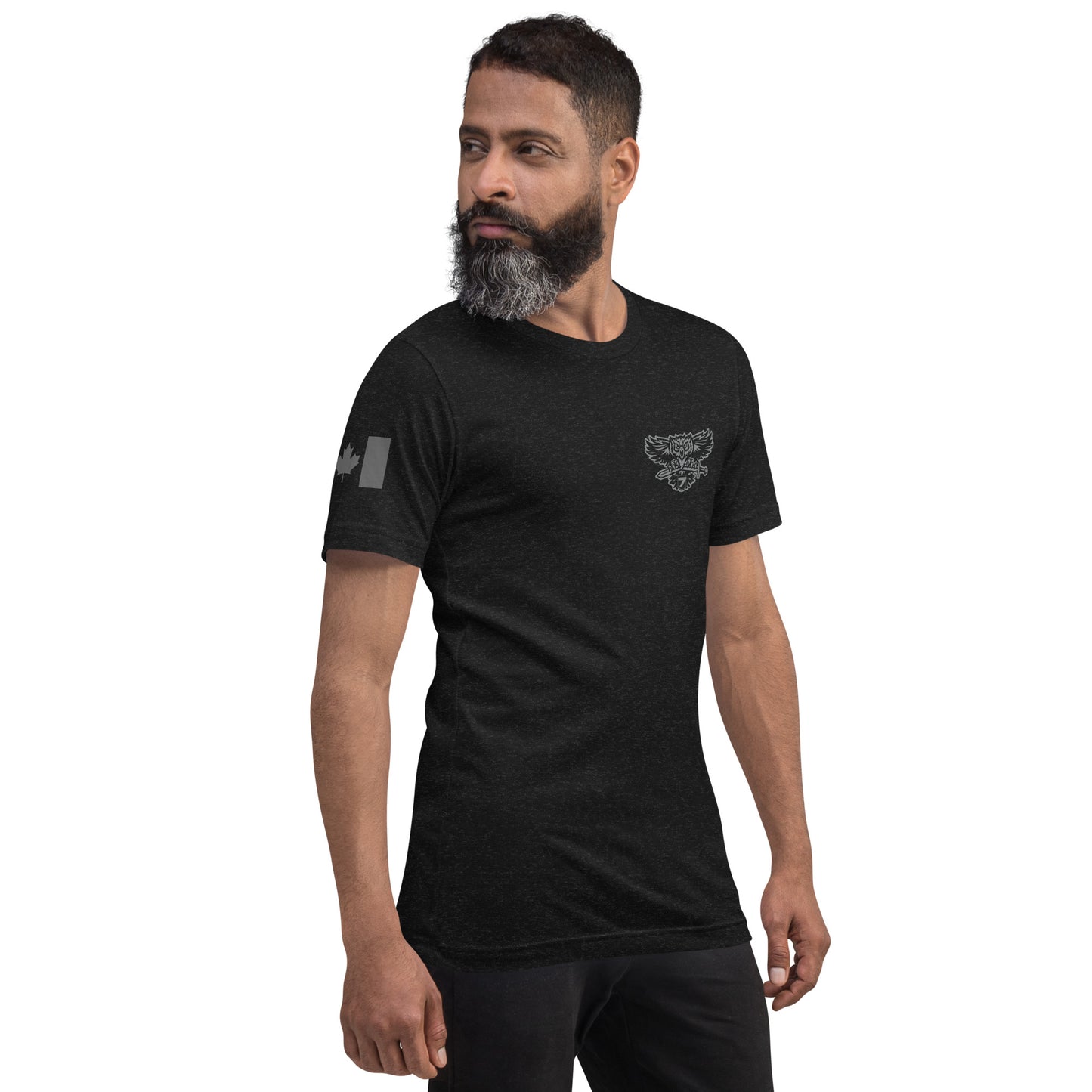 Bella & Canvas Premium Front & Sleeve Print Subdued District 7 TShirt