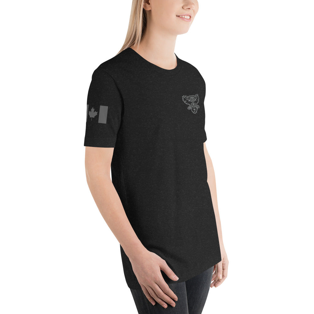 Bella & Canvas Premium Front & Sleeve Print Subdued District 7 TShirt