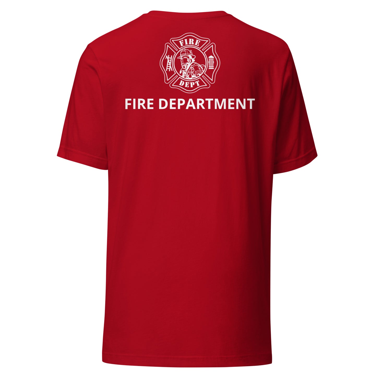 Fire Department Maltese Cross Front and Back Unisex Premium T-shirt