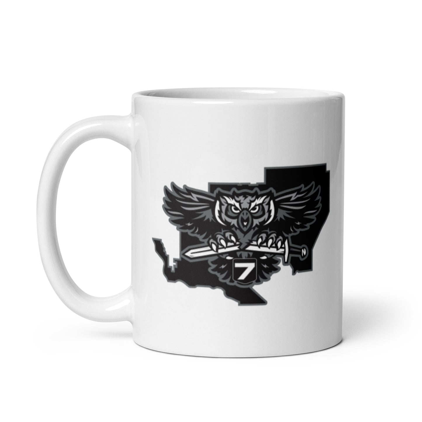 District 7 White glossy mug