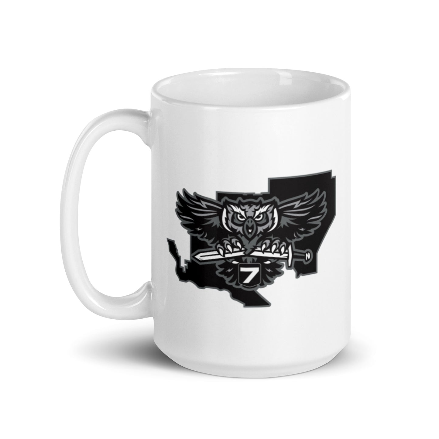 District 7 White glossy mug