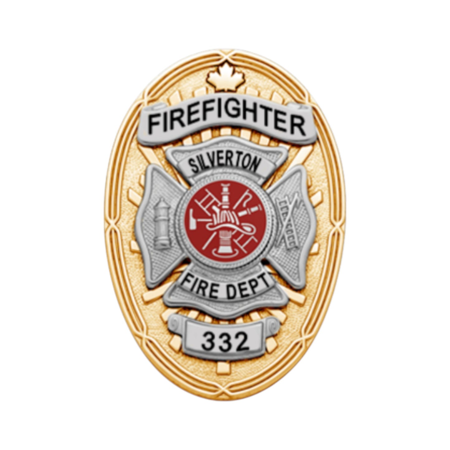 F270_B48A Smith and Warren Custom Oval Maltese Badge