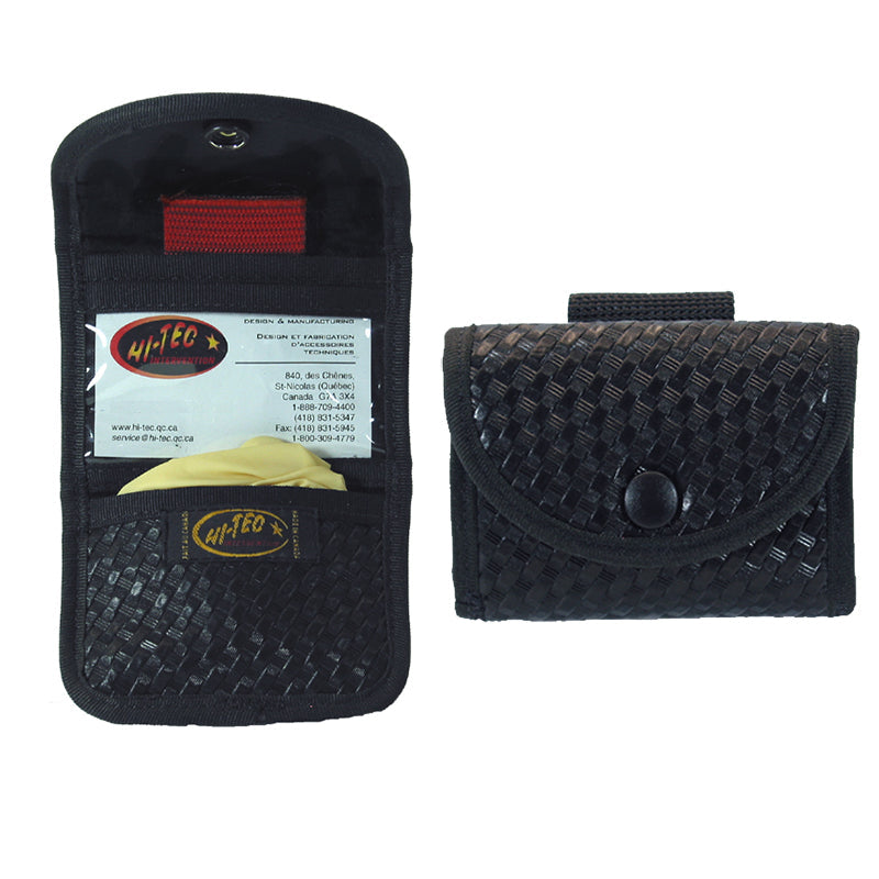 DOUBLE LATEX GLOVES POUCH "BASKETWEAVE"