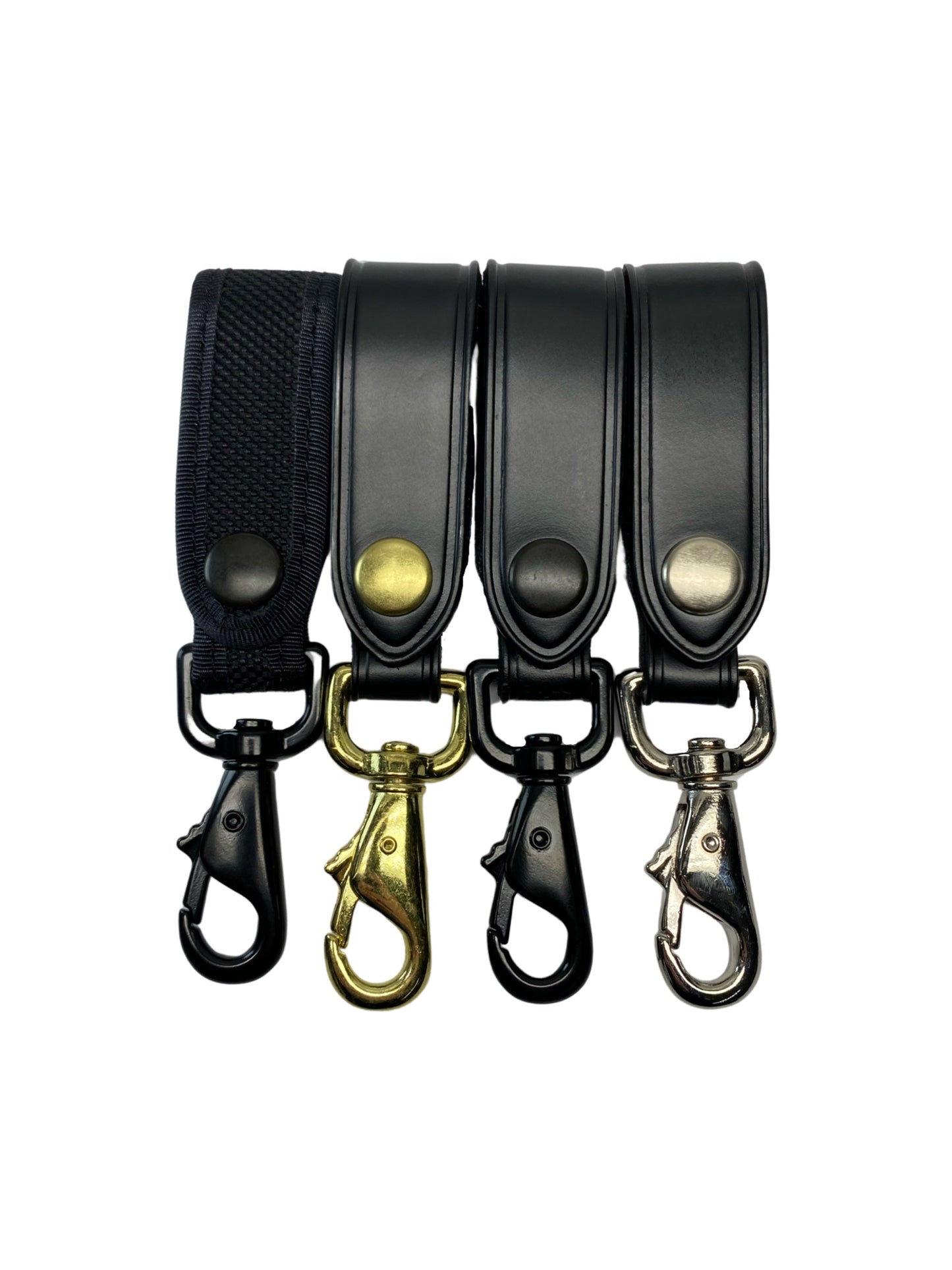 Leather Key Strap With Silver Hardware