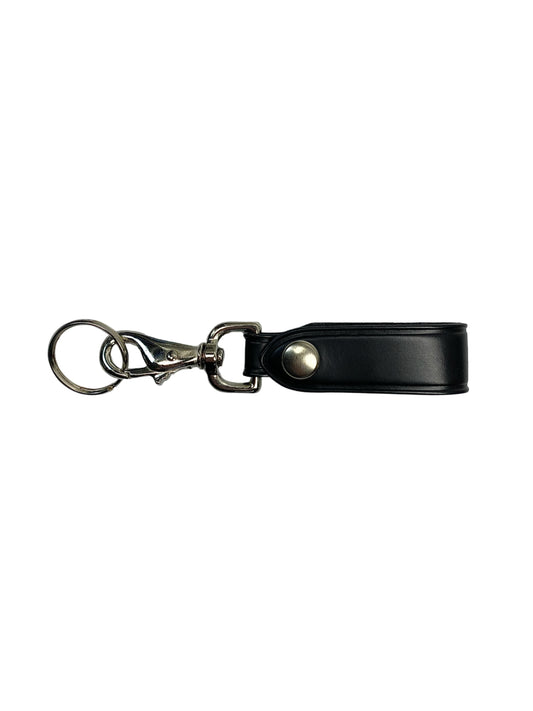 Leather Key Strap With Silver Hardware