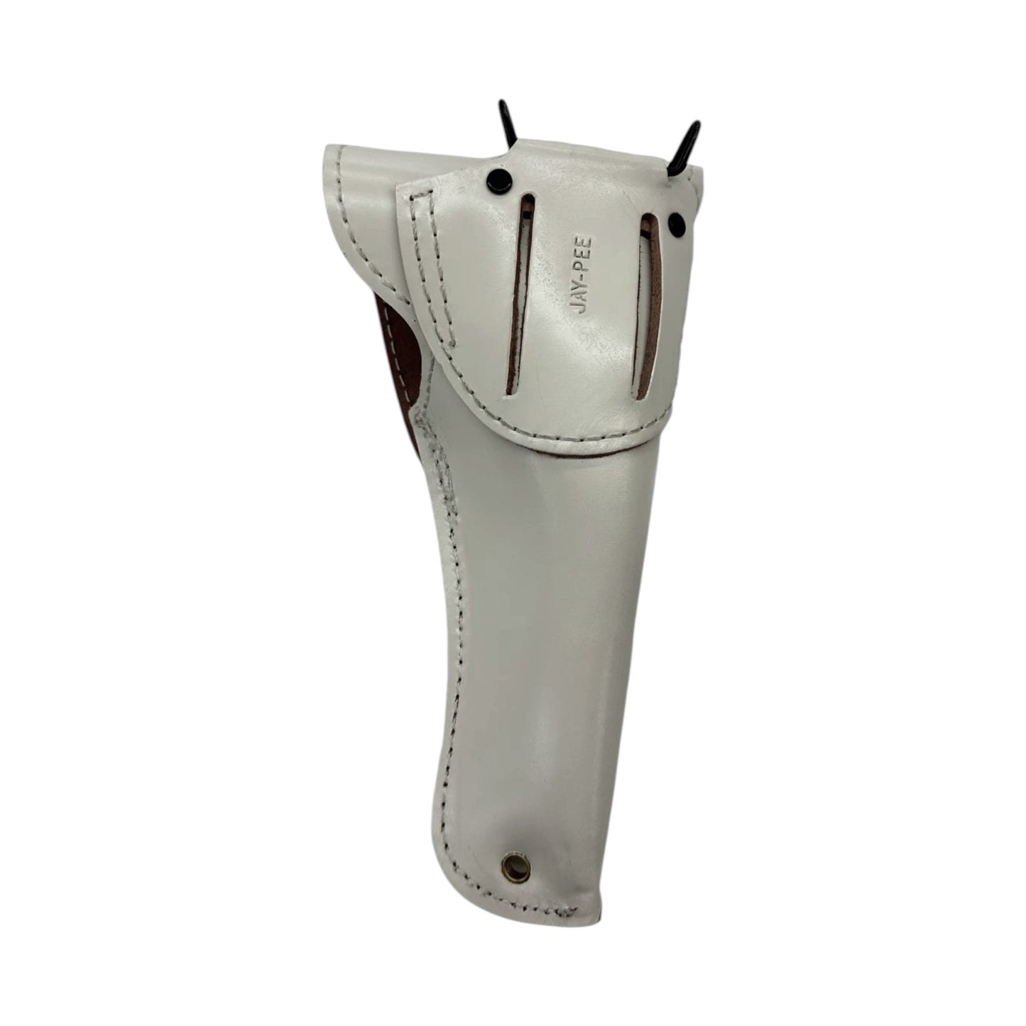 Jay-Pee White Parade Holster with Metal Loop Back