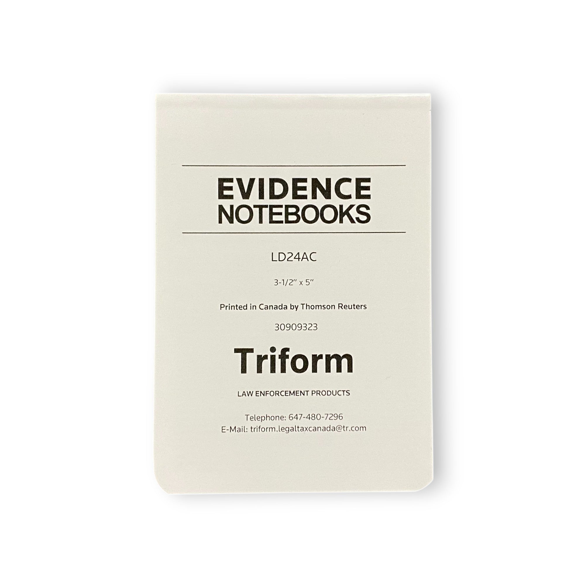 Evidence Note Book LD24AC Triform Evidence Notebook – 911 Duty Gear Canada