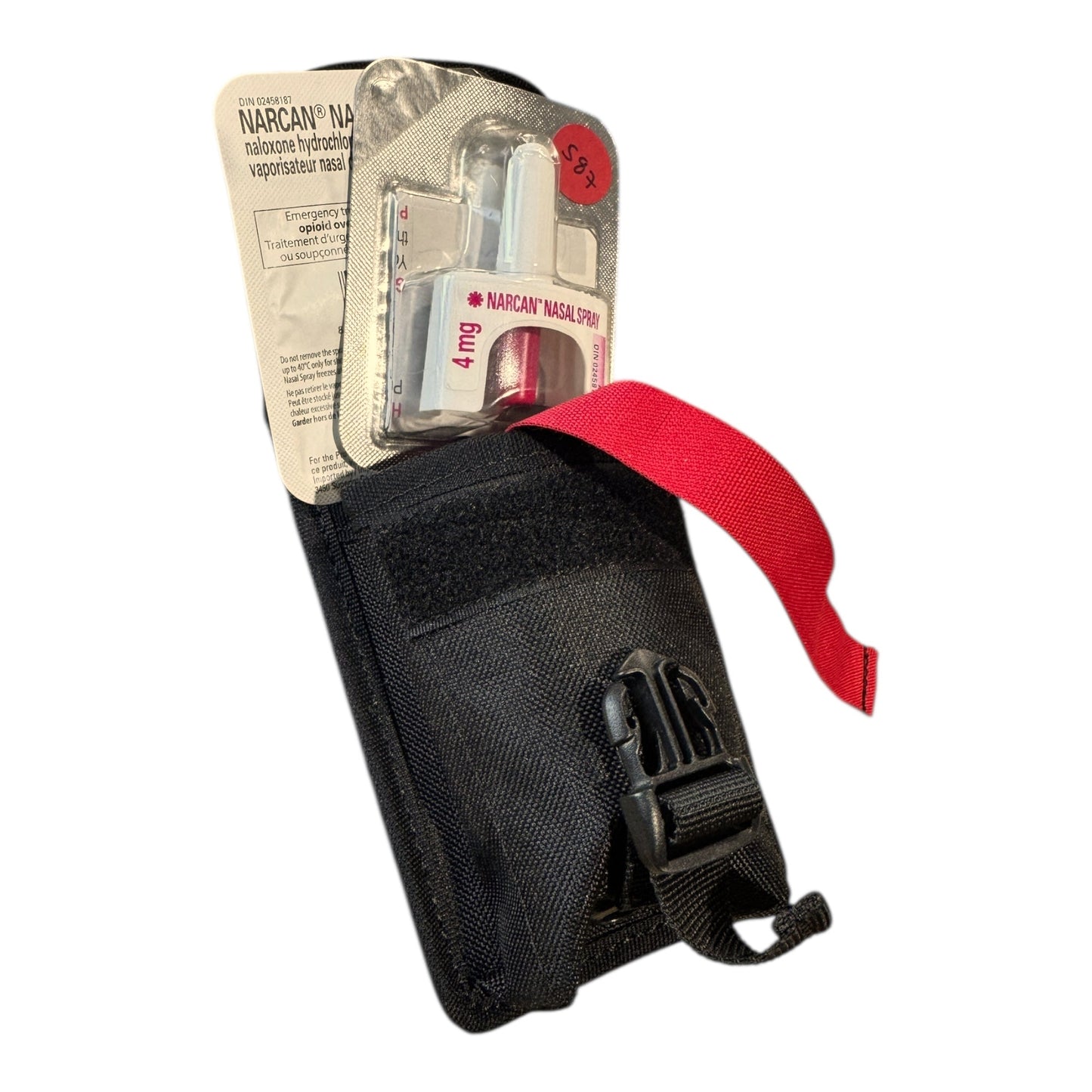 NARCAN POUCH WITH MOLLE LOC-STICK SYSTEM - HOLDS x2 4MG NALOXONE BLISTER PACKS W/ VELCRO FLAP AND BUCKLE CLOSURE