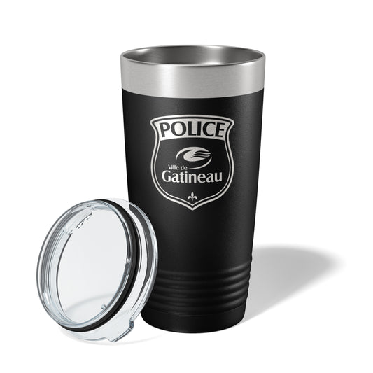 Police Ville de Gatineau Black Vacuum Insulated Tumbler