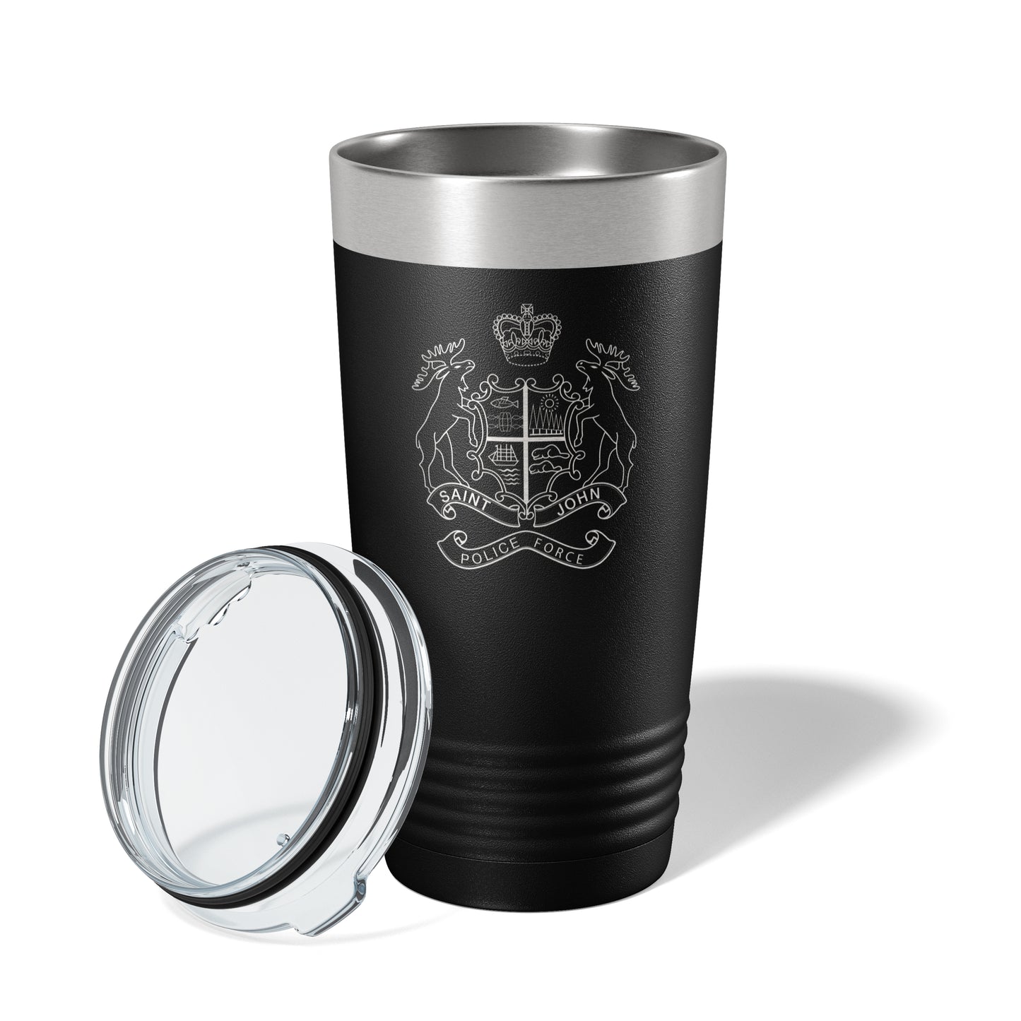 Saint John Police Force Black Vacuum Insulated Tumbler
