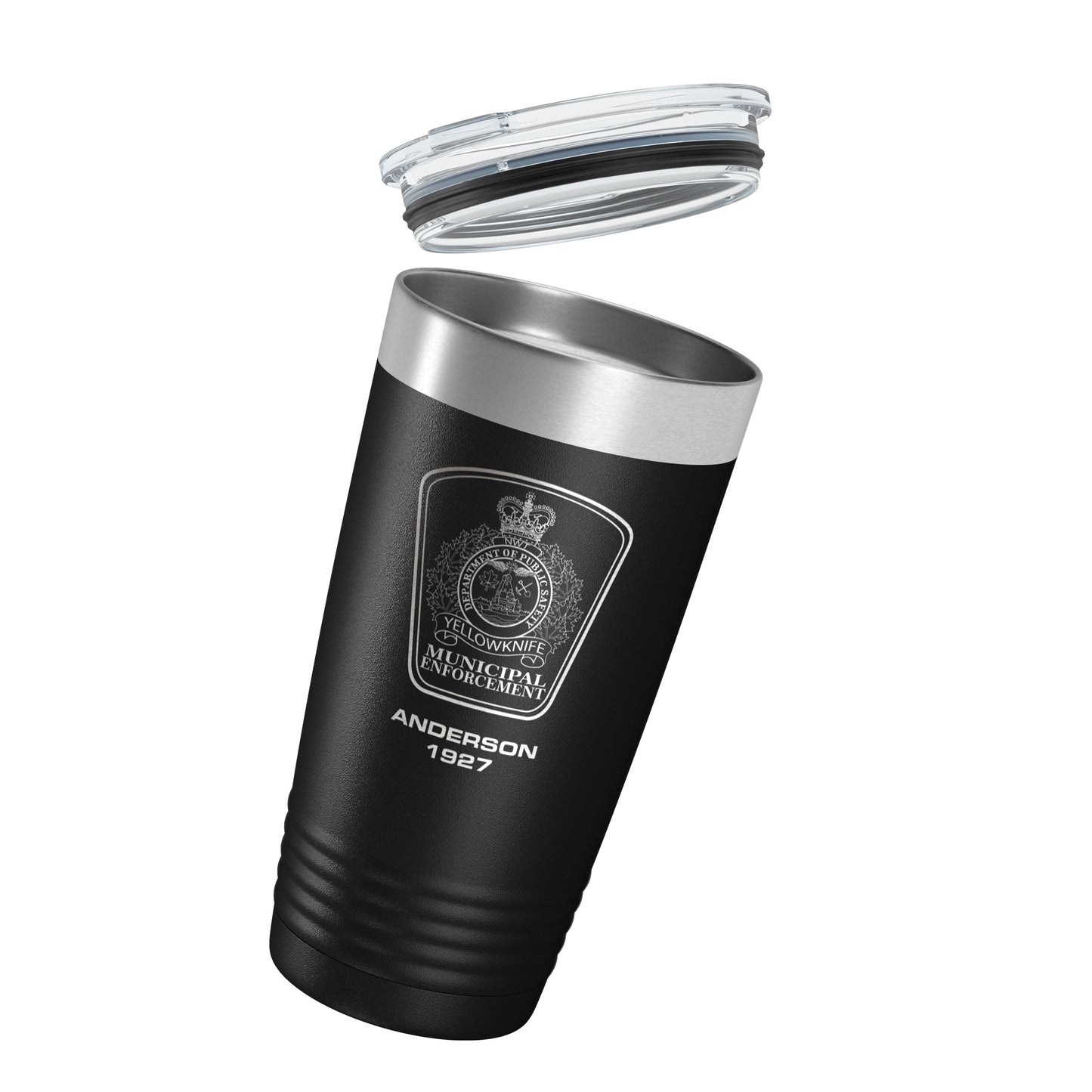 Yellowknife Peace Officer Black Vacuum Insulated Tumbler