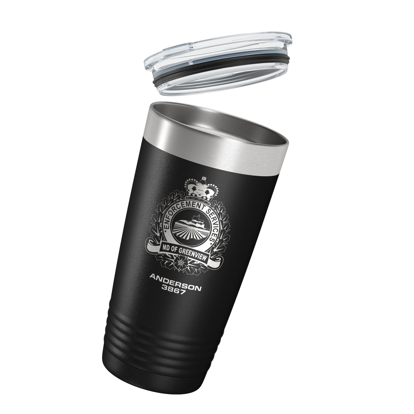 MD of Greenview Peace Officer Black Vacuum Insulated Tumbler