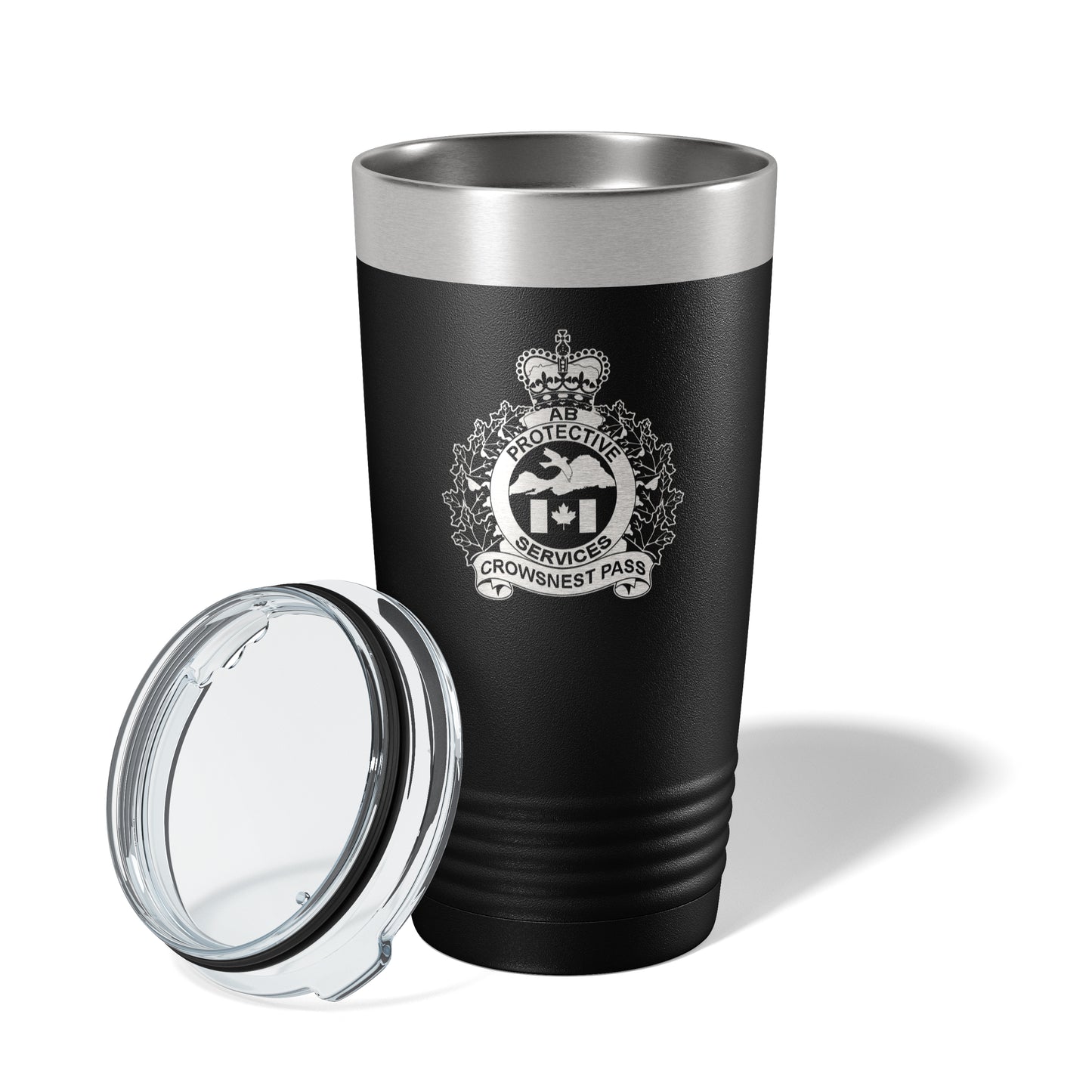Crowsnest Pass Peace Officer Black Vacuum Insulated Tumbler